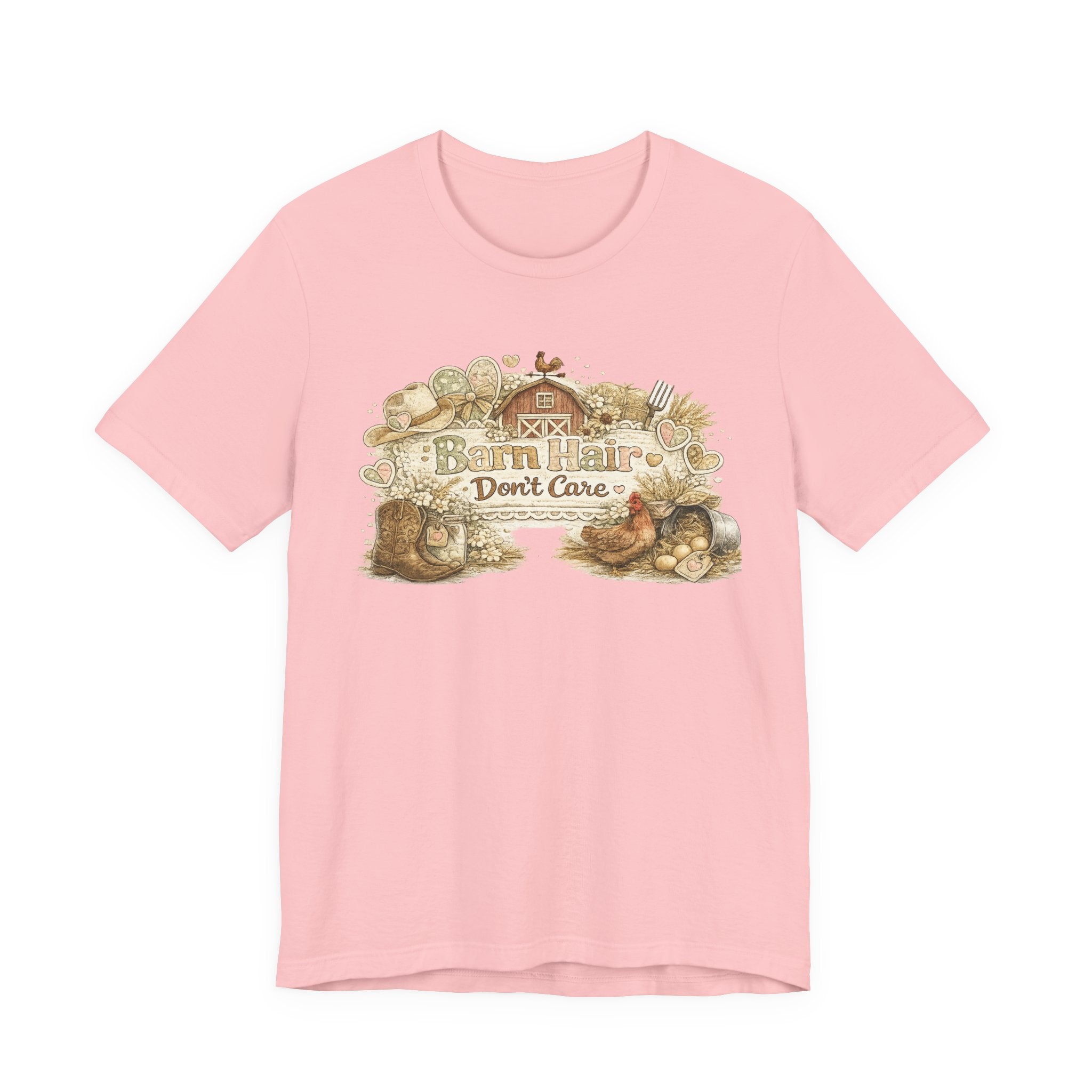 Barn Hair Don't Care — Funny Horse Girl & Country Women's Tee