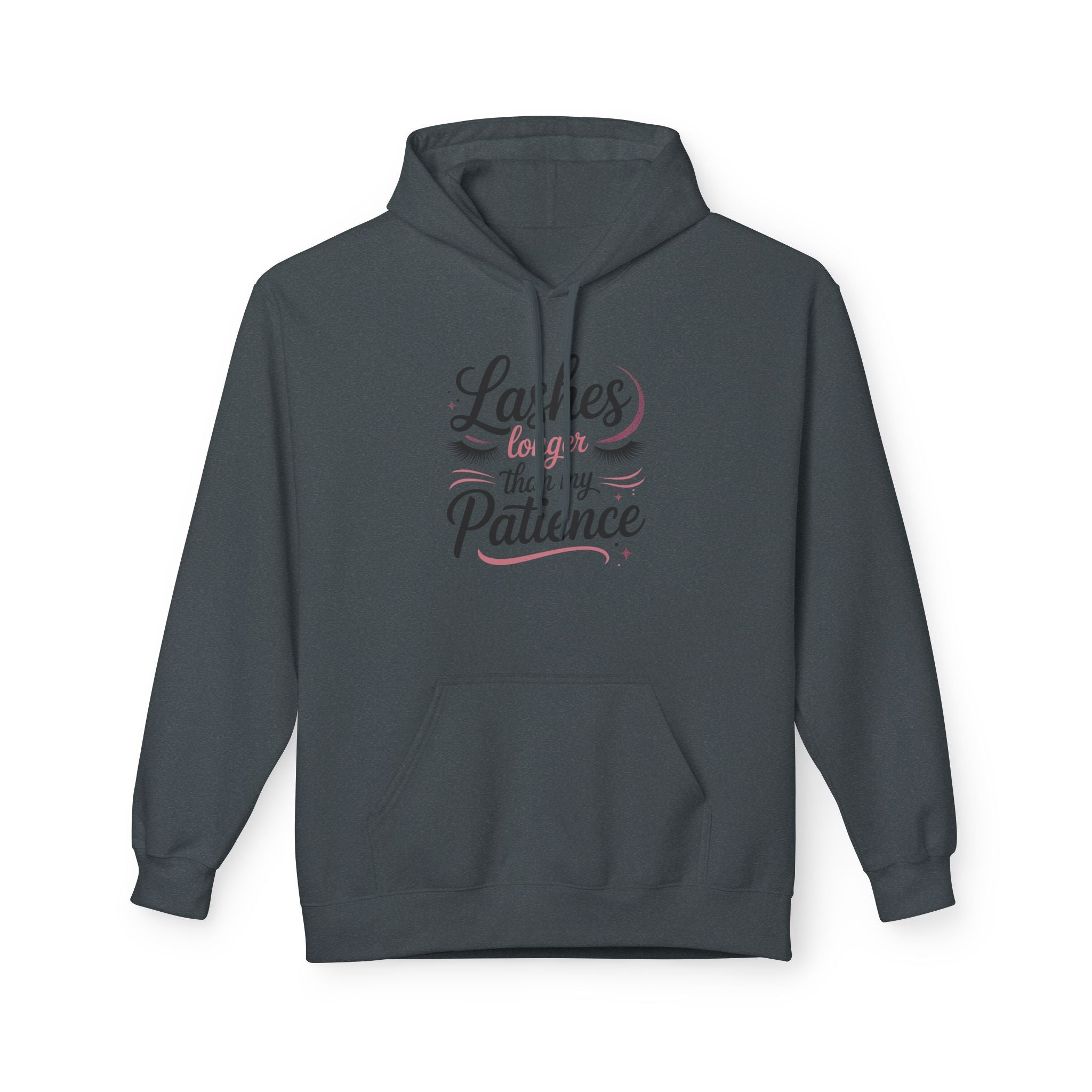 Hoodie — “Lashes to Live By: Patience” Beauty Quote Pullover