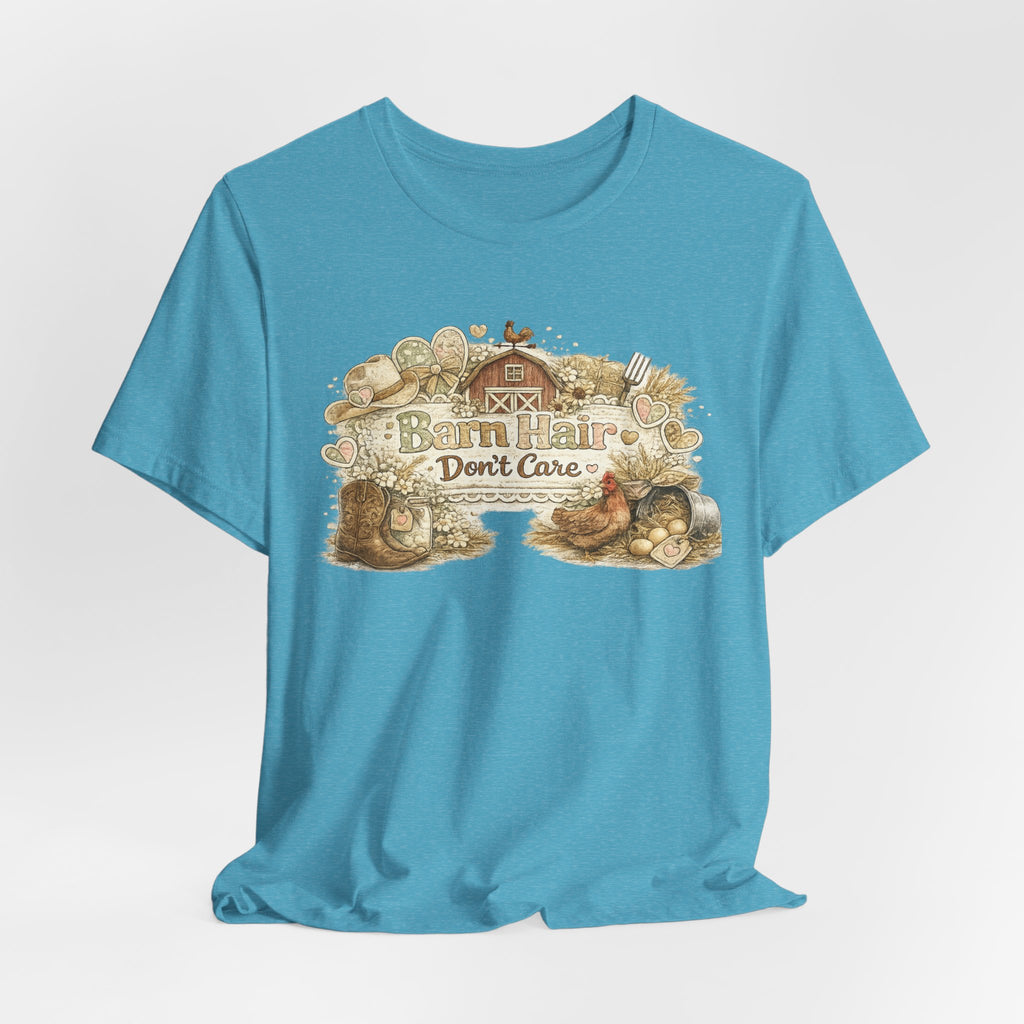 Barn Hair Don't Care — Funny Horse Girl & Country Women's Tee