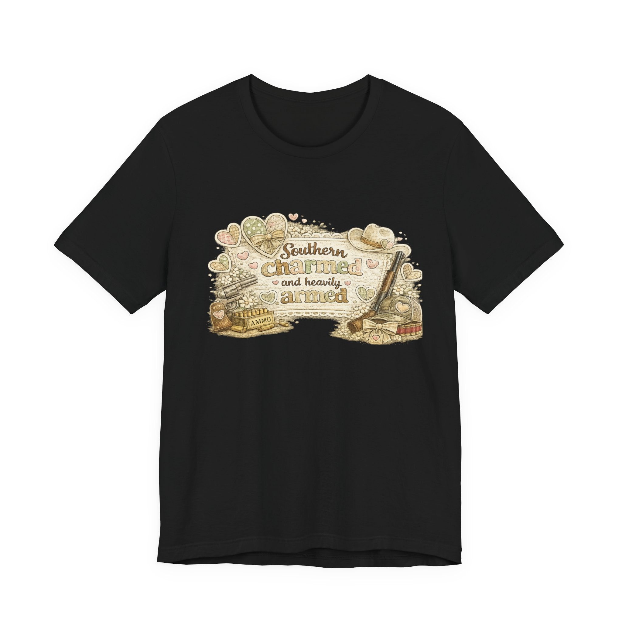 Southern Charmed and Heavily Armed — Funny Women's 2nd Amendment Tee
