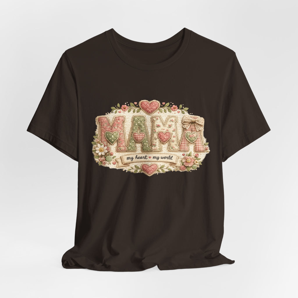 Mama — My Heart, My World | Heartfelt Mom Graphic Tee