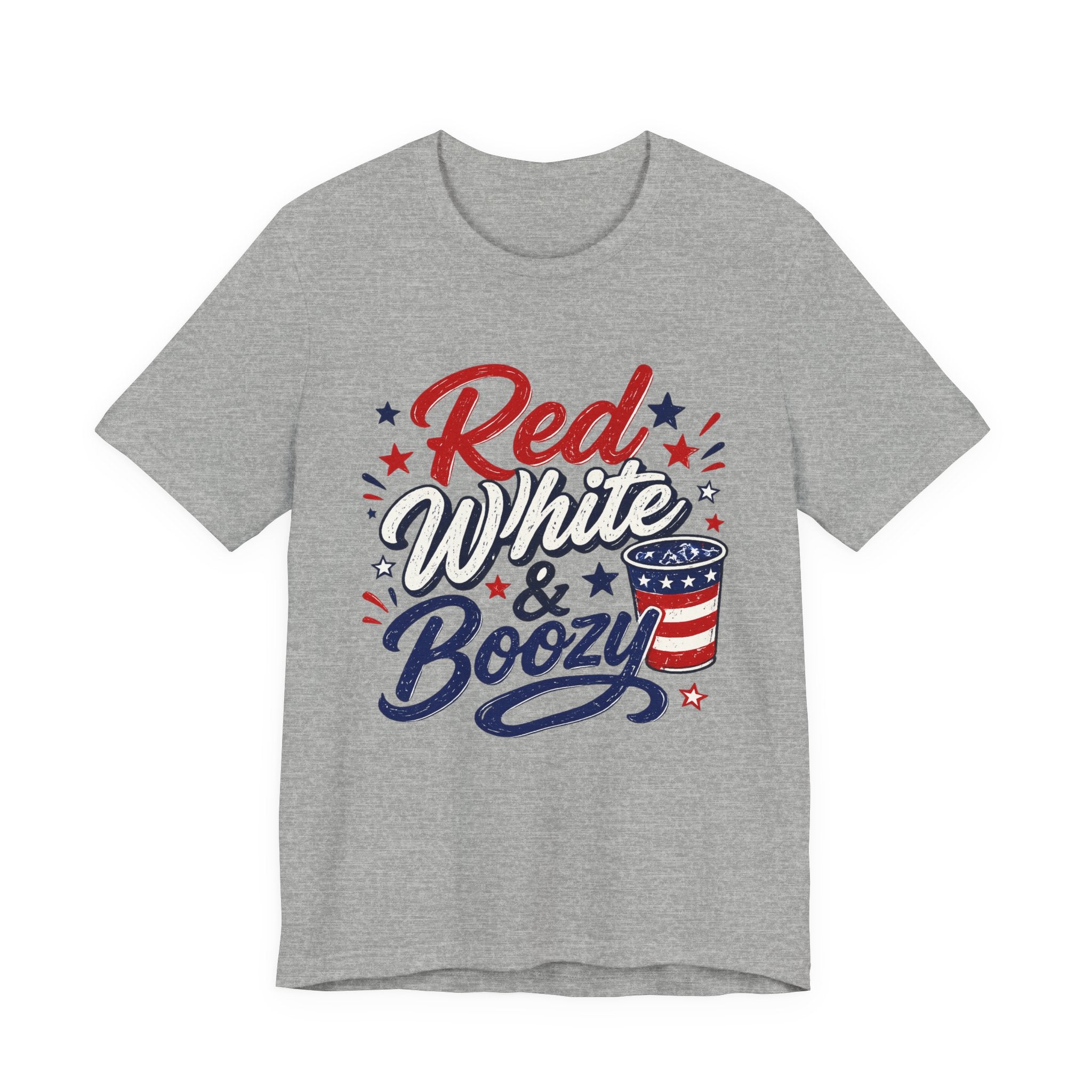 Red White & Boozy Tee — Patriotic 4th of July Graphic T-Shirt