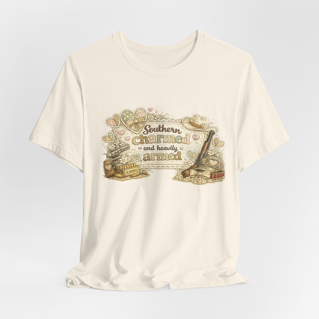 Southern Charmed and Heavily Armed — Funny Women's 2nd Amendment Tee