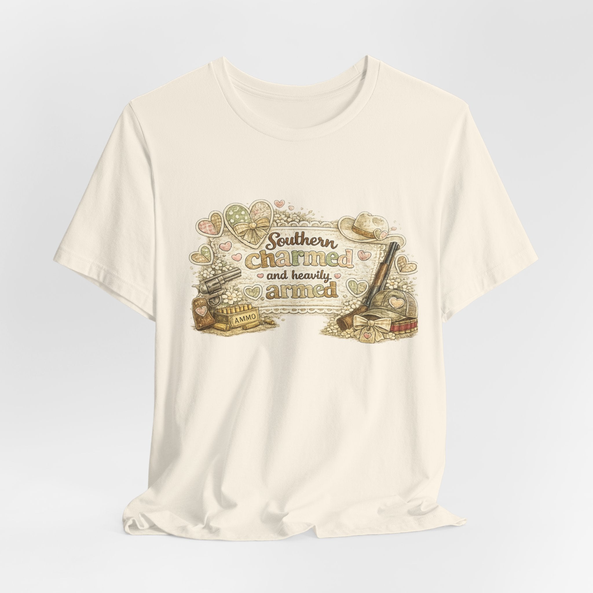 Southern Charmed and Heavily Armed — Funny Women's 2nd Amendment Tee