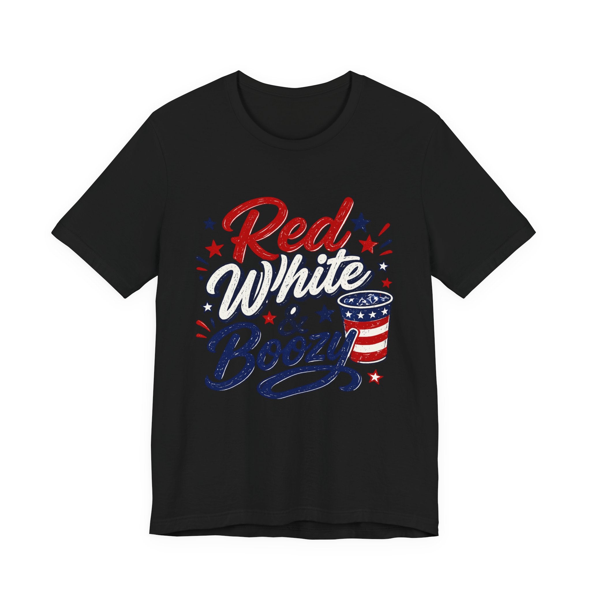 Red White & Boozy Tee — Patriotic 4th of July Graphic T-Shirt