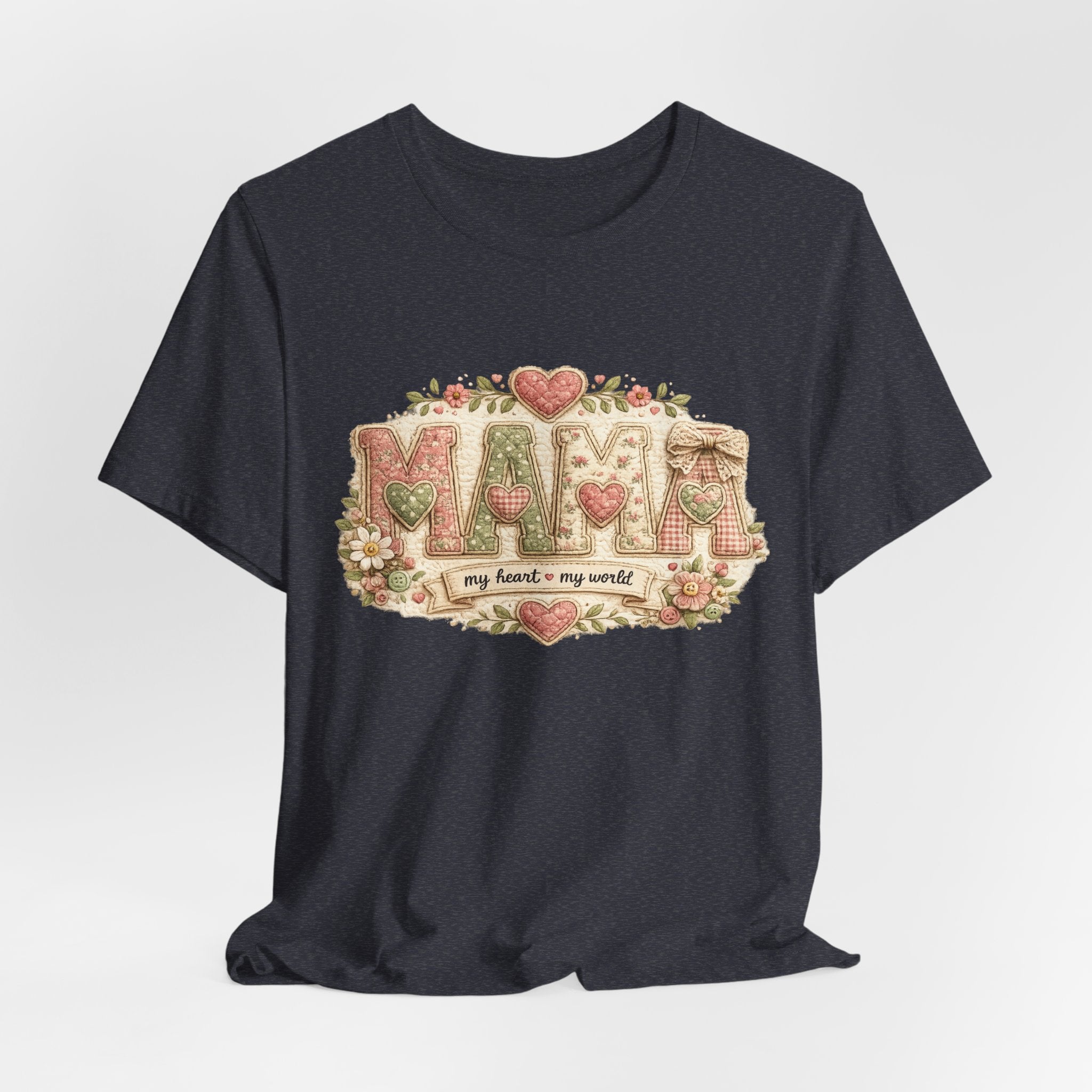 Mama — My Heart, My World | Heartfelt Mom Graphic Tee