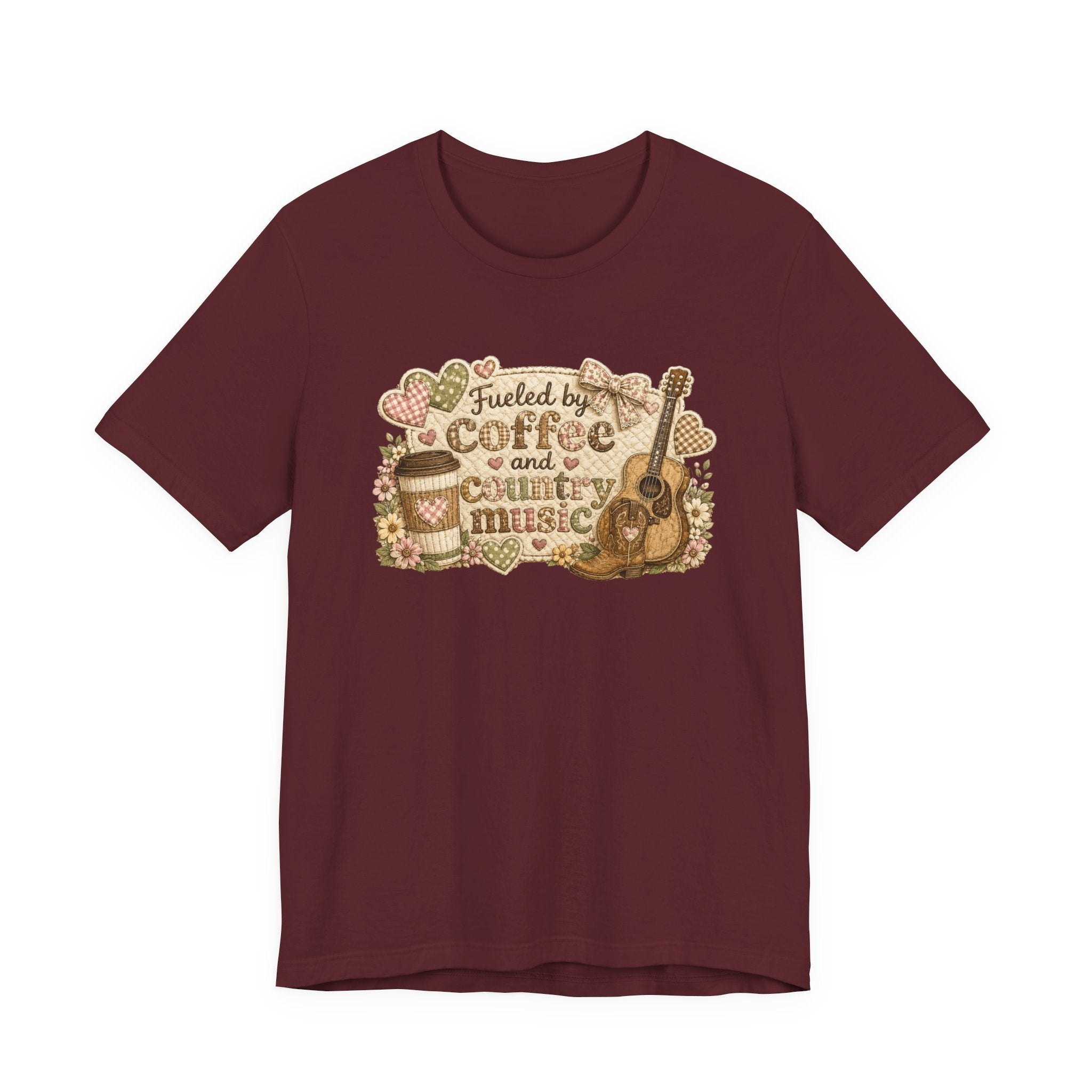 Fueled by Coffee and Country Music — Funny Women's Country Tee