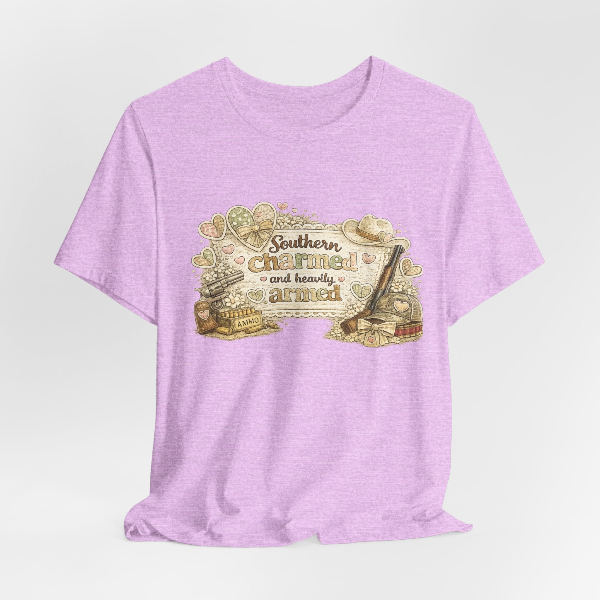 Southern Charmed and Heavily Armed — Funny Women's 2nd Amendment Tee