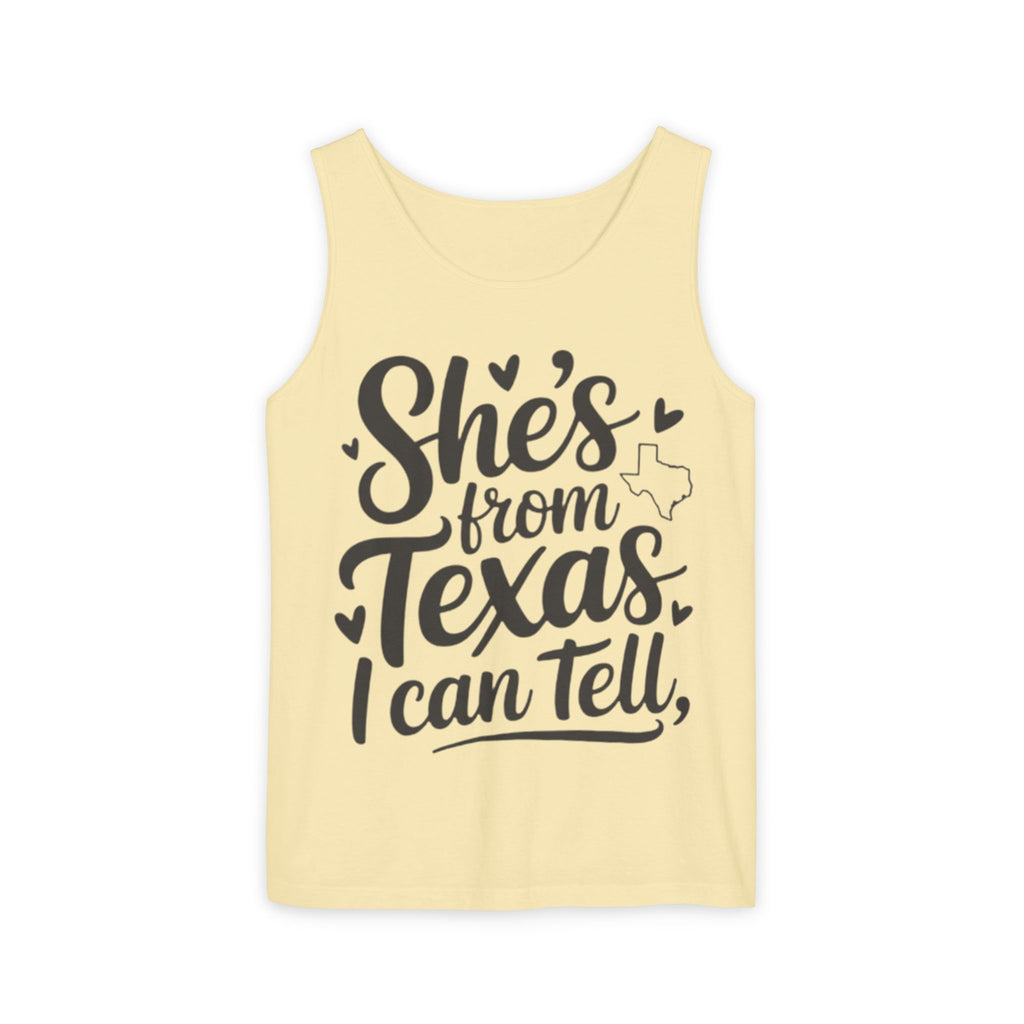 She's From Texas Tank Top — Women's Texas Pride Graphic Tank