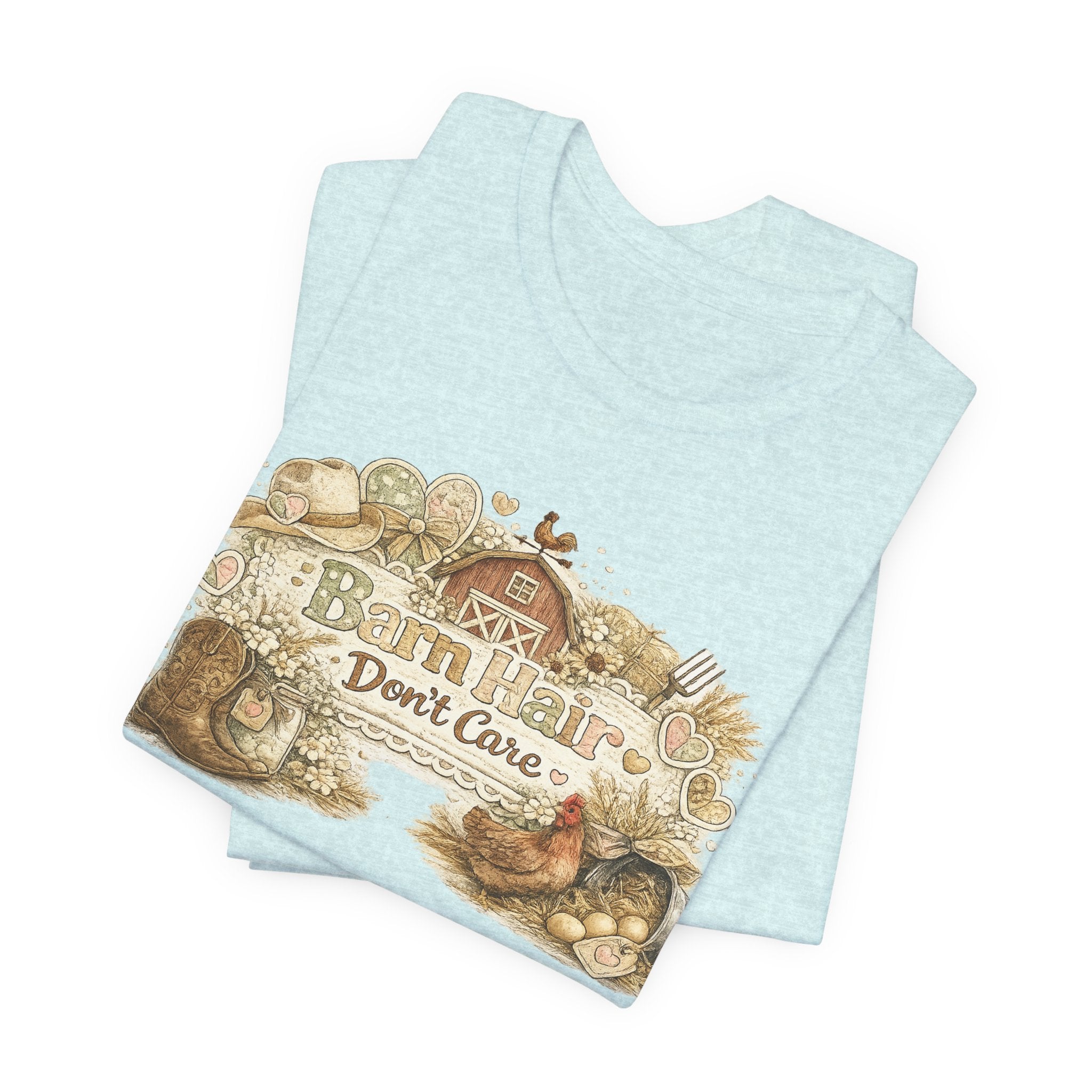 Barn Hair Don't Care — Funny Horse Girl & Country Women's Tee