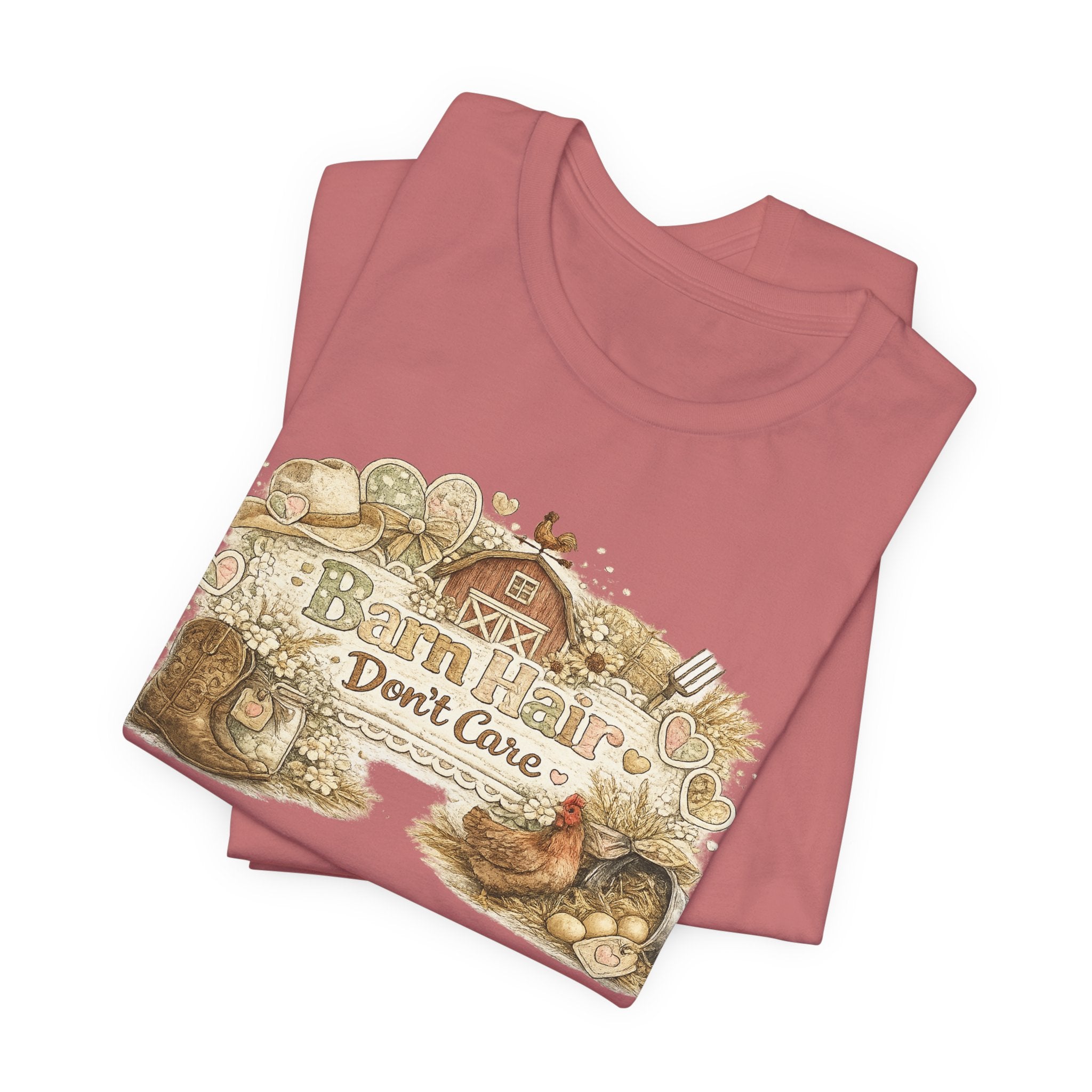 Barn Hair Don't Care — Funny Horse Girl & Country Women's Tee