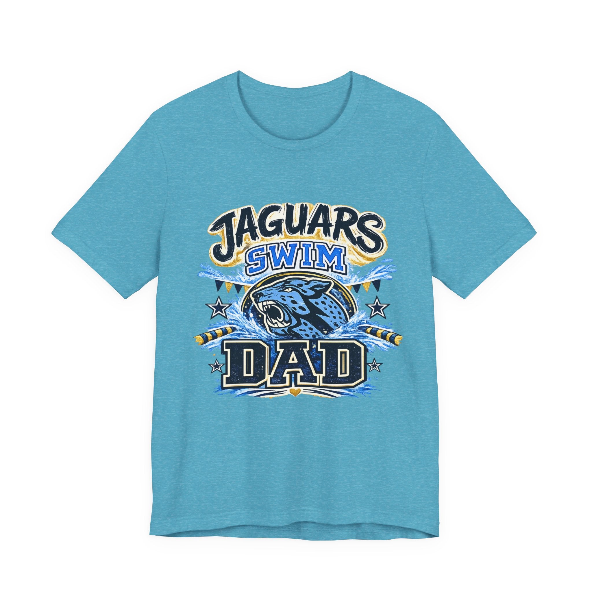 Jaguar Swim Dad — Proud School Swim Team Parent Graphic Tee