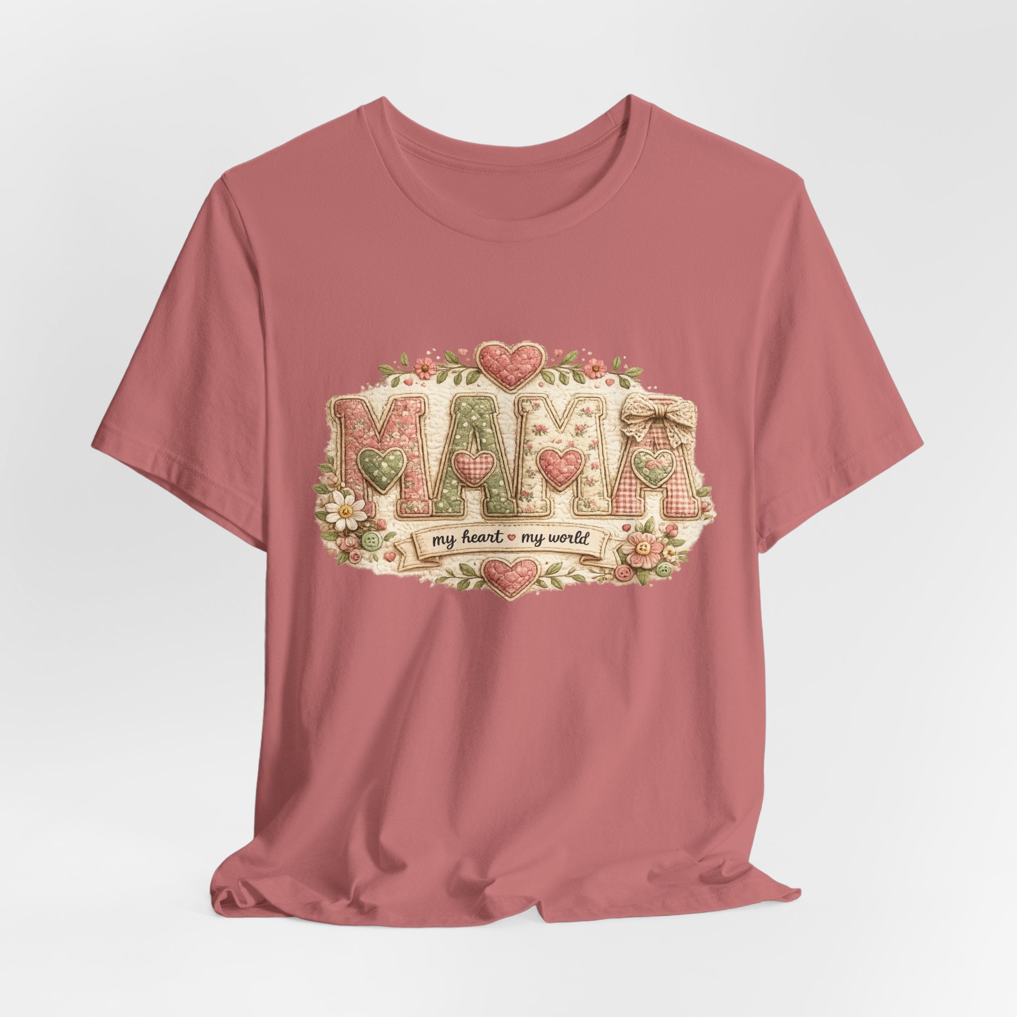 Mama — My Heart, My World | Heartfelt Mom Graphic Tee