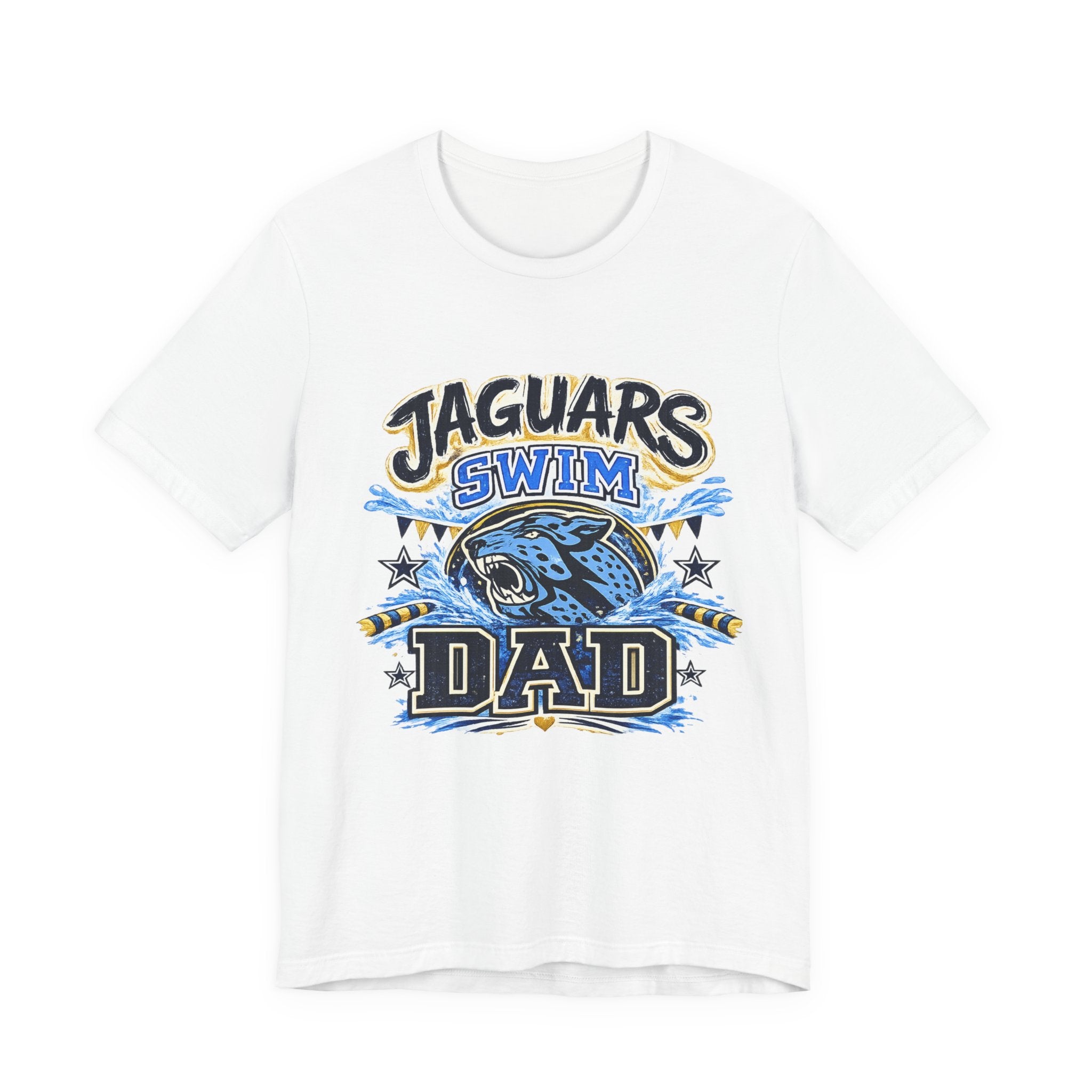 Jaguar Swim Dad — Proud School Swim Team Parent Graphic Tee