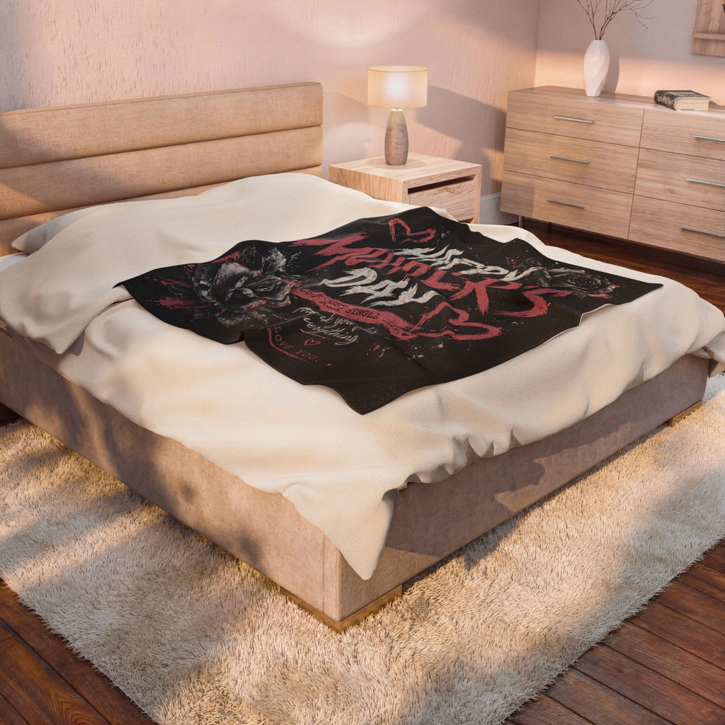 Happy Mother's Day Velveteen Plush Blanket – Thank You for Everything Floral Tribute