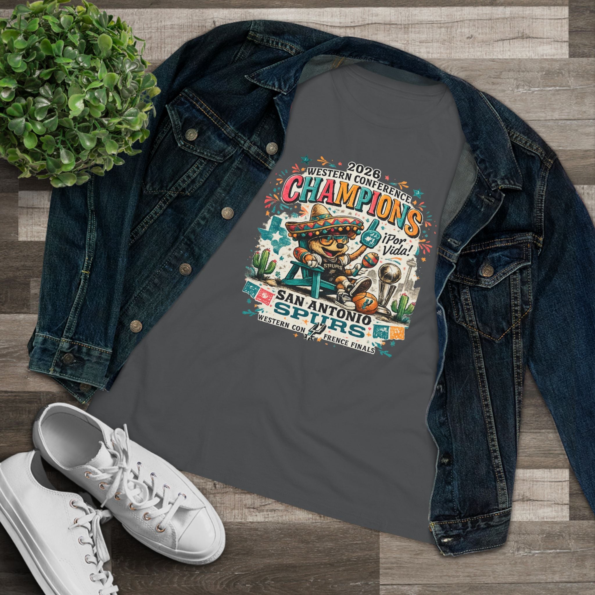 Spurs Champs Women's Cotton Tee — Championship Fan Shirt