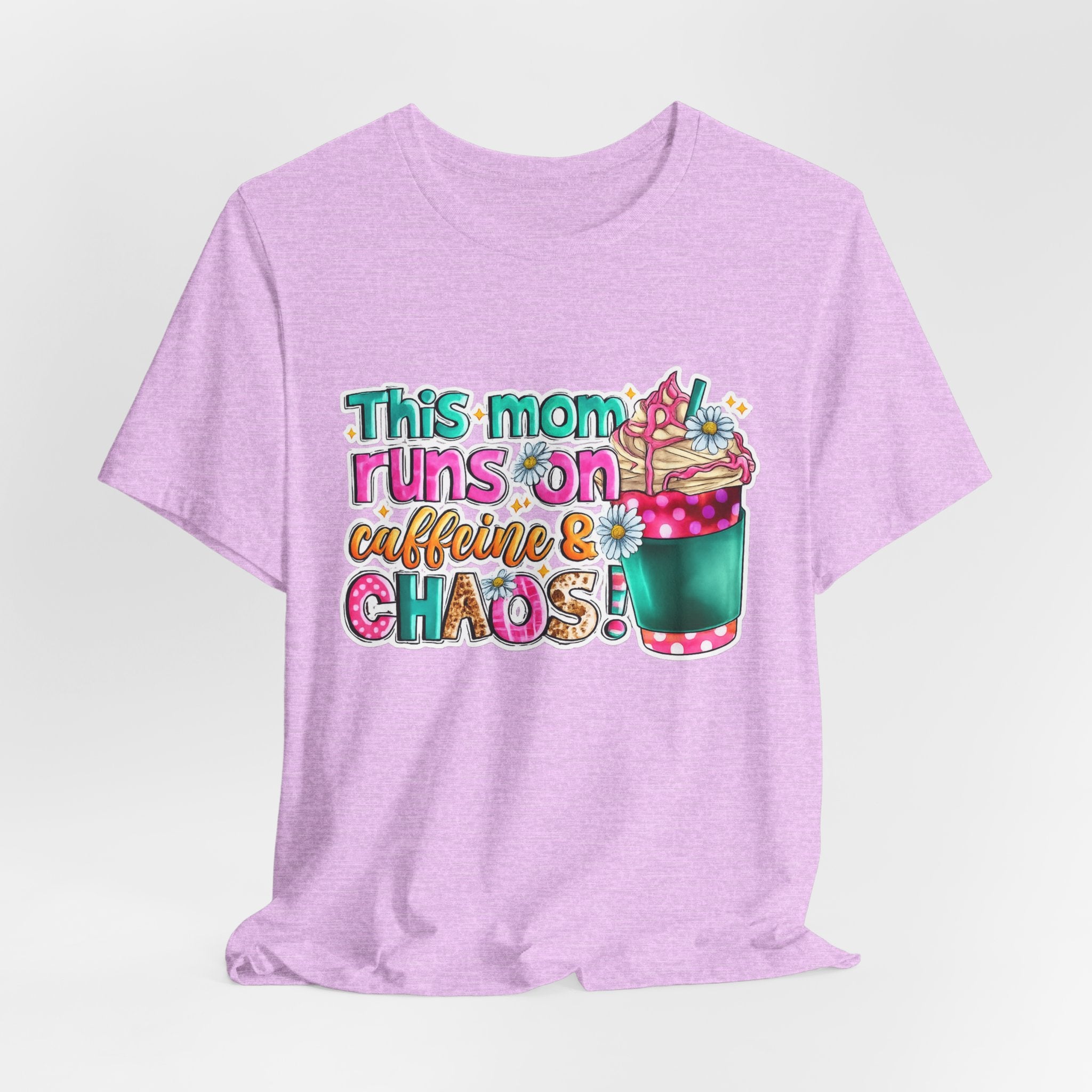 This Mom Runs on Coffee and Chaos — Funny Mom Graphic Tee