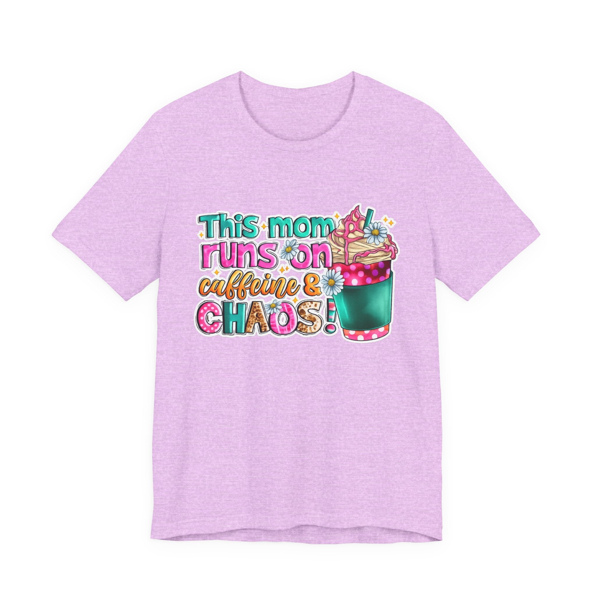 This Mom Runs on Coffee and Chaos — Funny Mom Graphic Tee