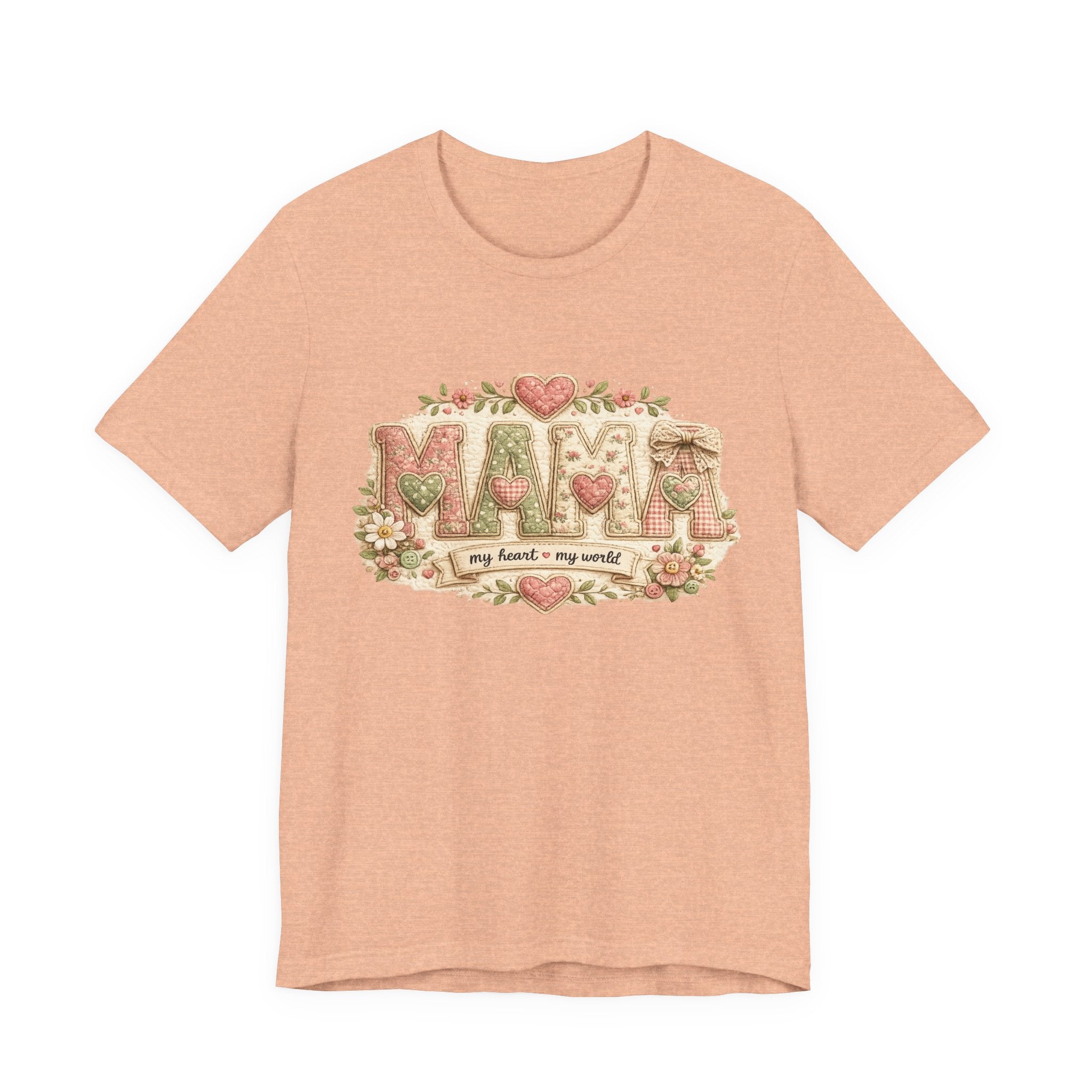 Mama — My Heart, My World | Heartfelt Mom Graphic Tee