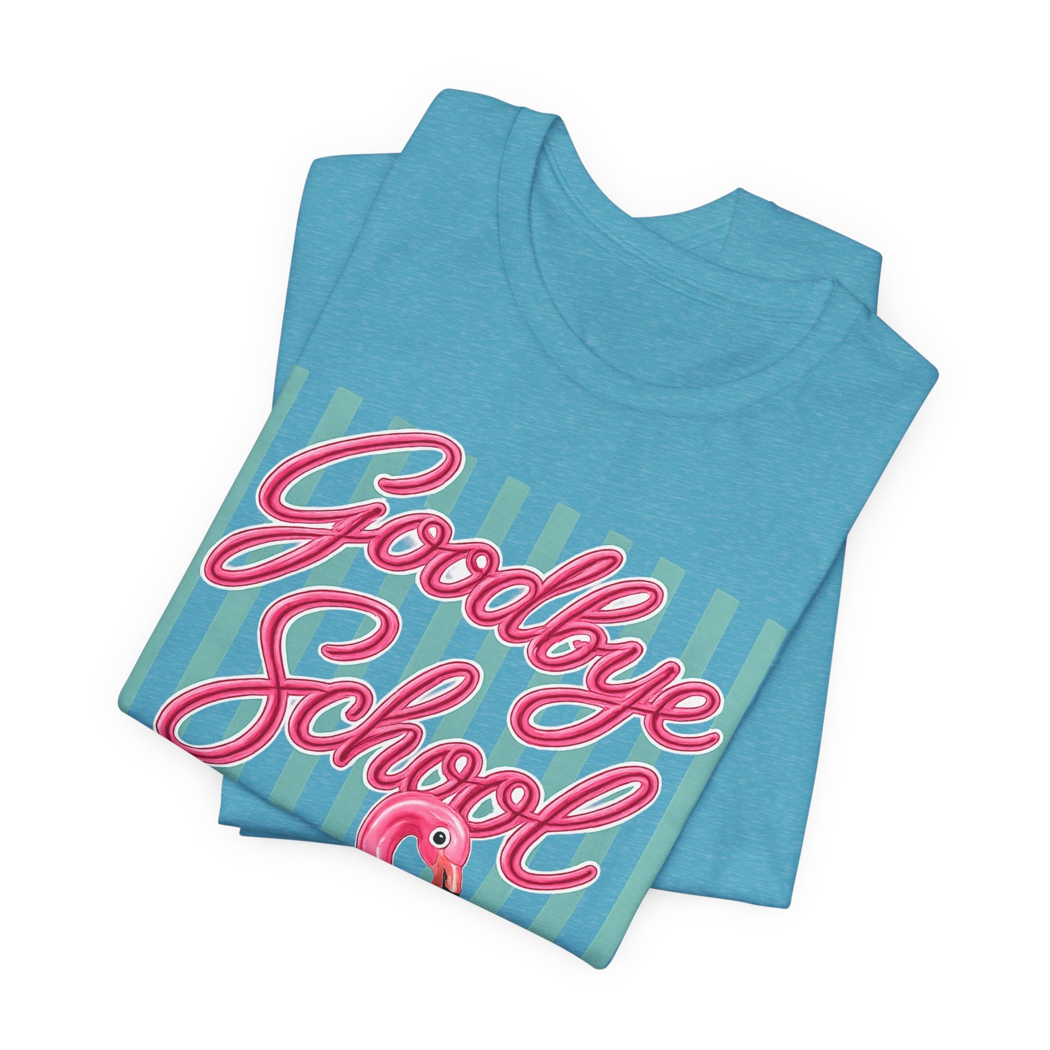Goodbye School Hello Pool — Funny Summer Kids & Teacher Graphic Tee