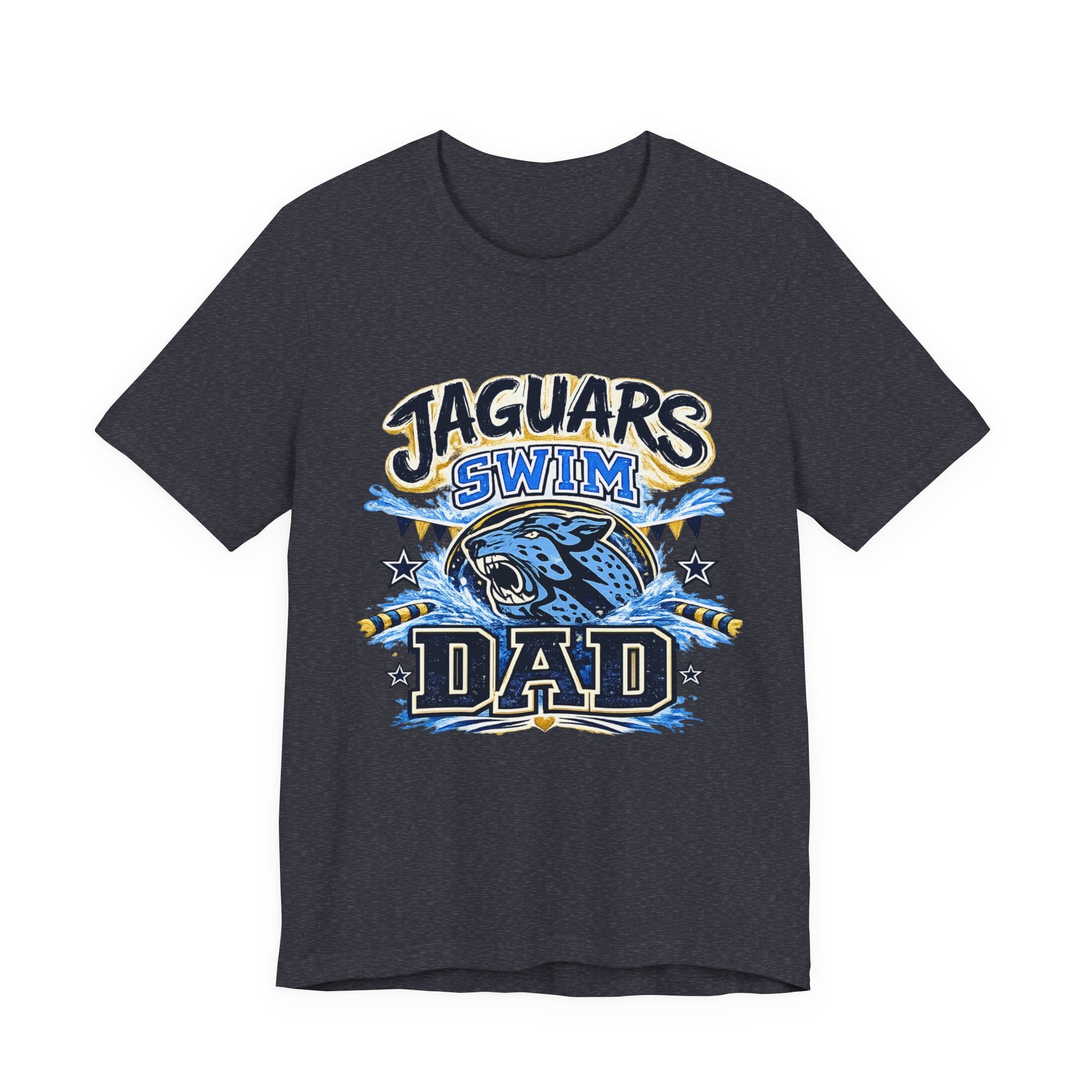 Jaguar Swim Dad — Proud School Swim Team Parent Graphic Tee