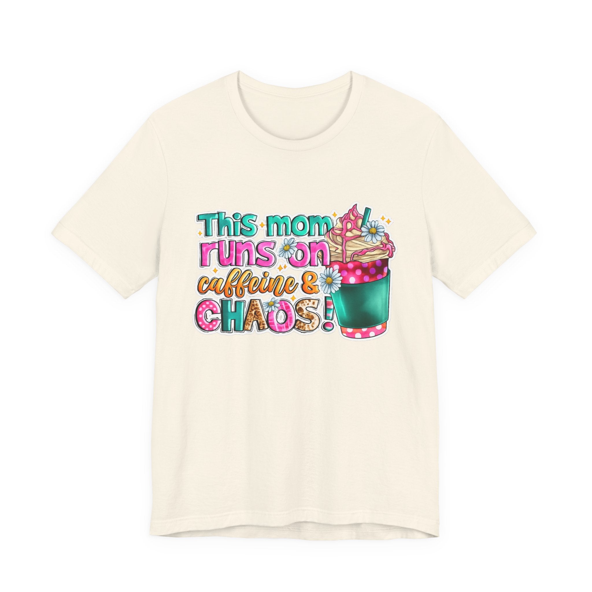 This Mom Runs on Coffee and Chaos — Funny Mom Graphic Tee