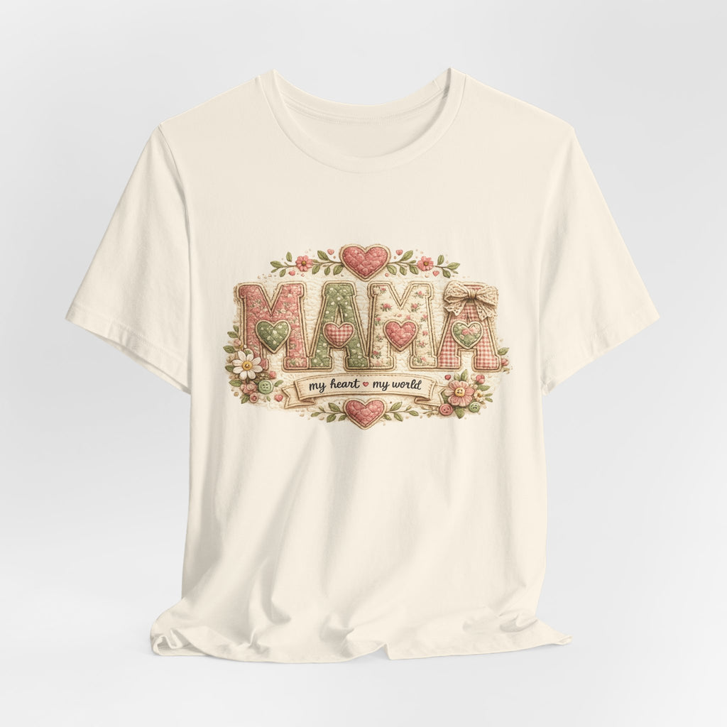 Mama — My Heart, My World | Heartfelt Mom Graphic Tee