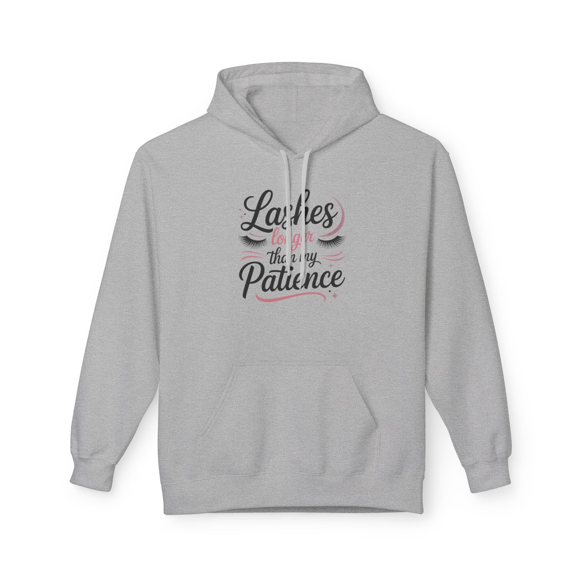 Hoodie — “Lashes to Live By: Patience” Beauty Quote Pullover