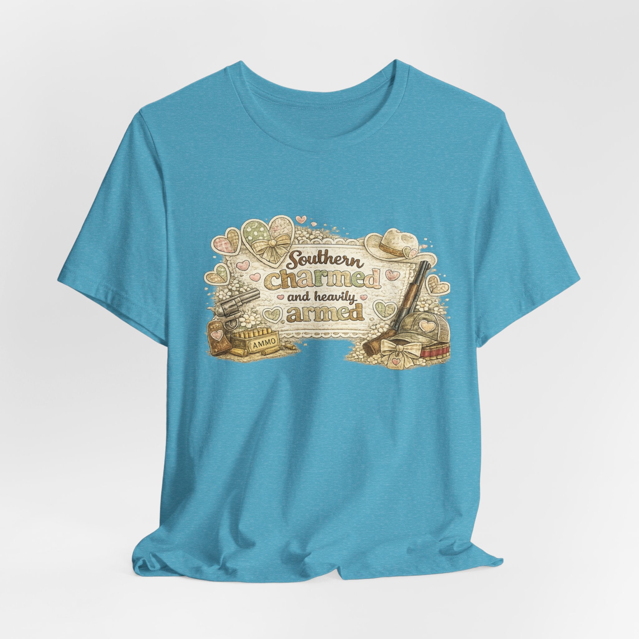 Southern Charmed and Heavily Armed — Funny Women's 2nd Amendment Tee