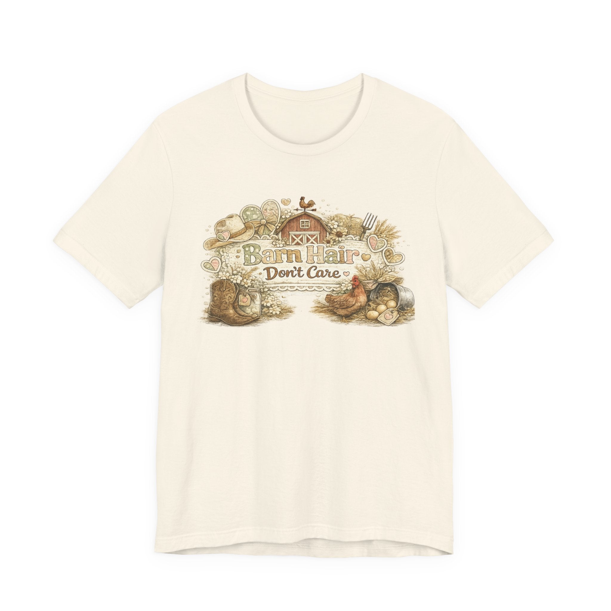 Barn Hair Don't Care — Funny Horse Girl & Country Women's Tee