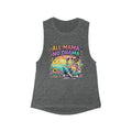Mama No Drama Muscle Tank - Boho Retro Floral Mother's Day Tank Top