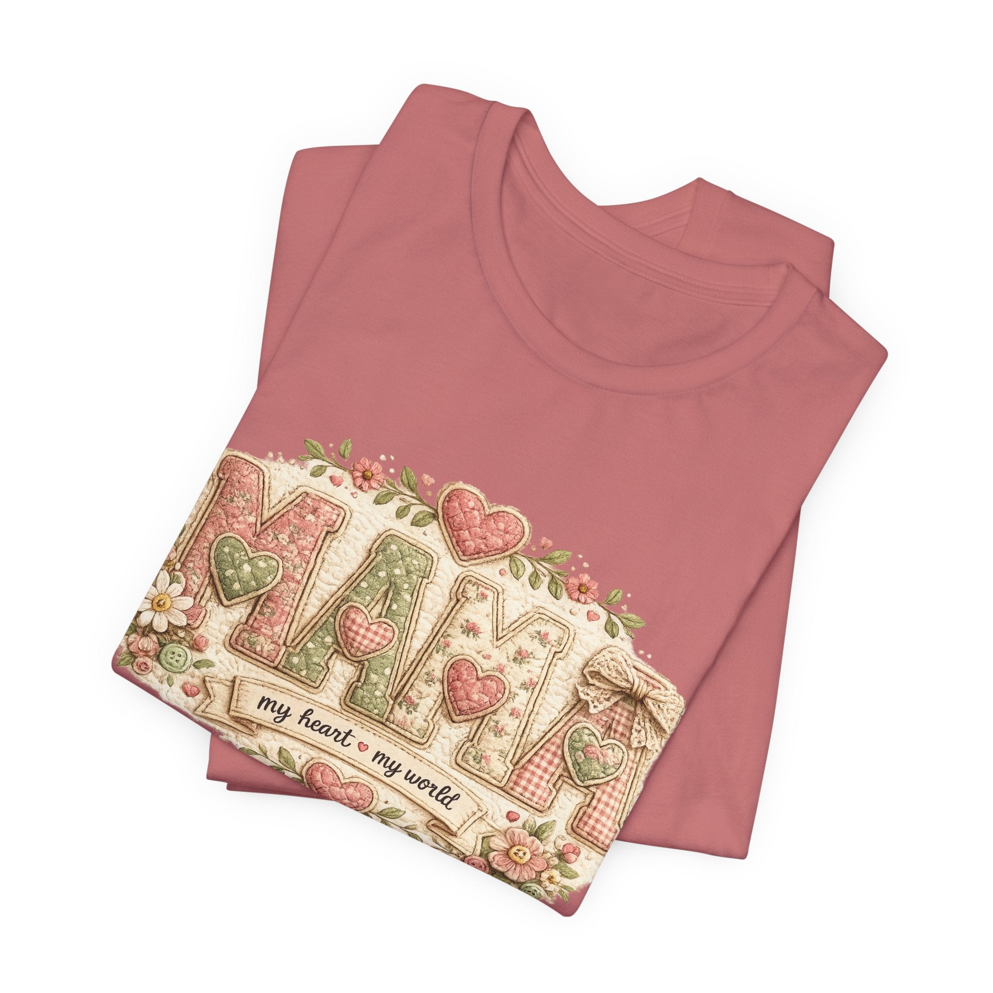 Mama — My Heart, My World | Heartfelt Mom Graphic Tee