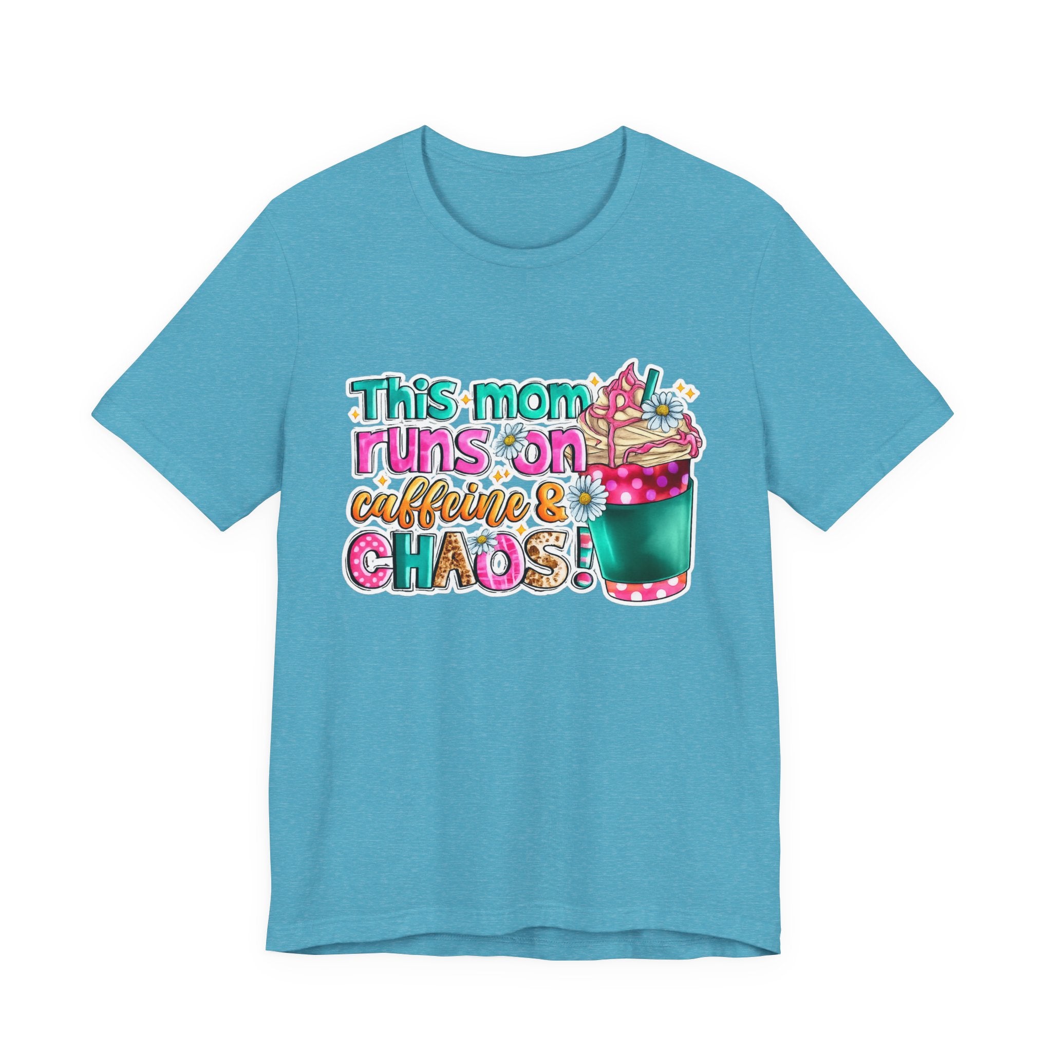 This Mom Runs on Coffee and Chaos — Funny Mom Graphic Tee