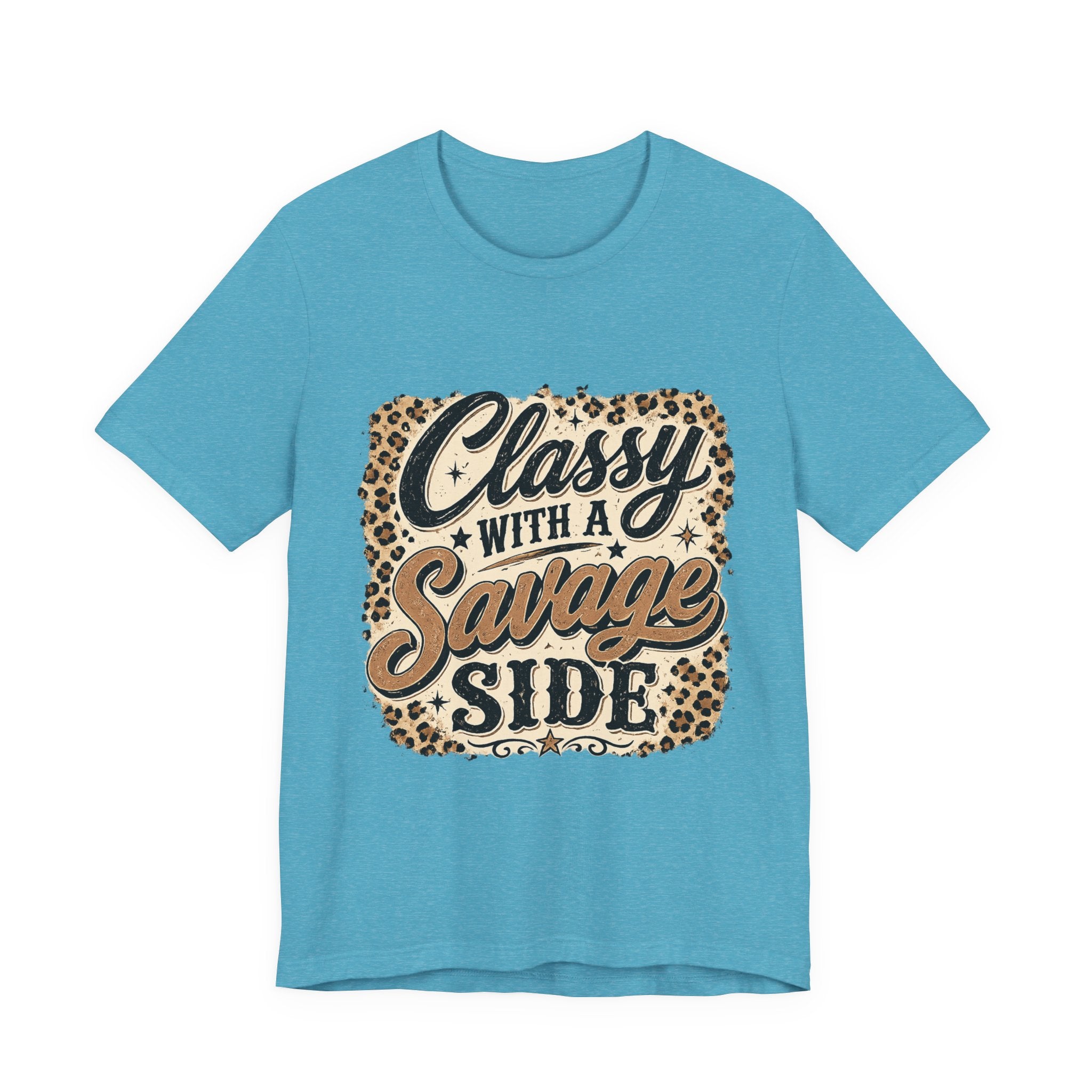Classy with a Savage Side Leopard Graphic Tee