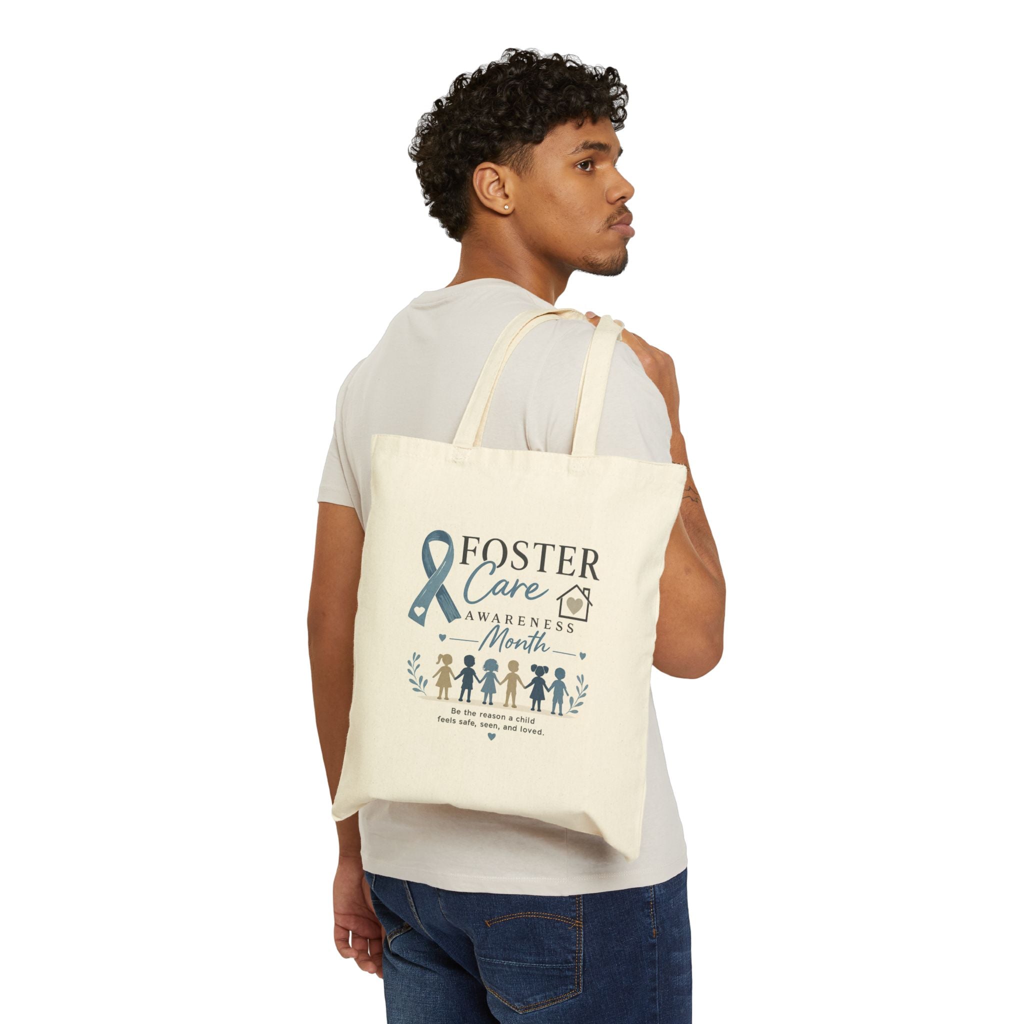 Foster Care Awareness Tote Bag — Every Child Deserves a Safe Home