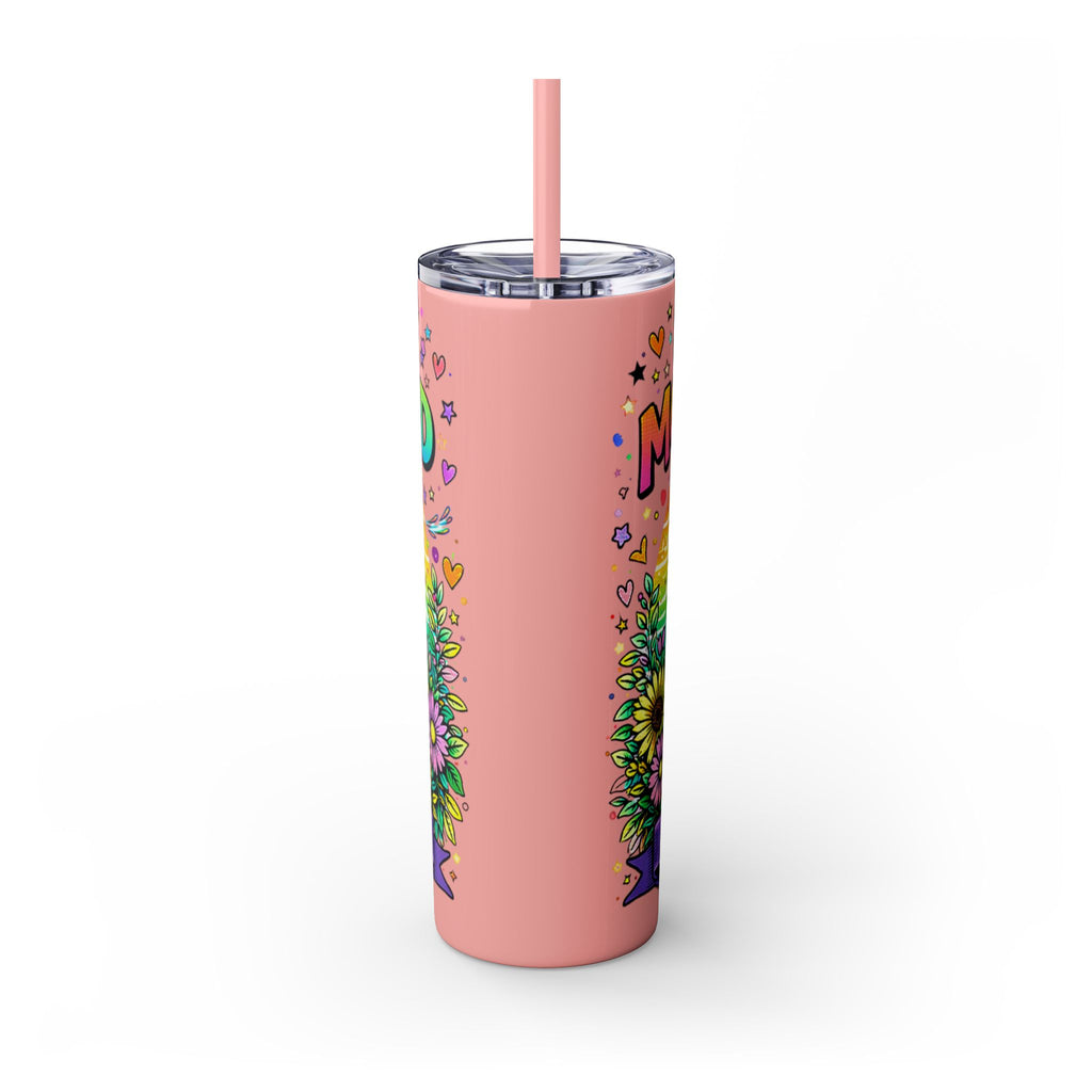 Skinny Tumbler - "Surviving Motherhood" 20oz Stainless Straw Cup