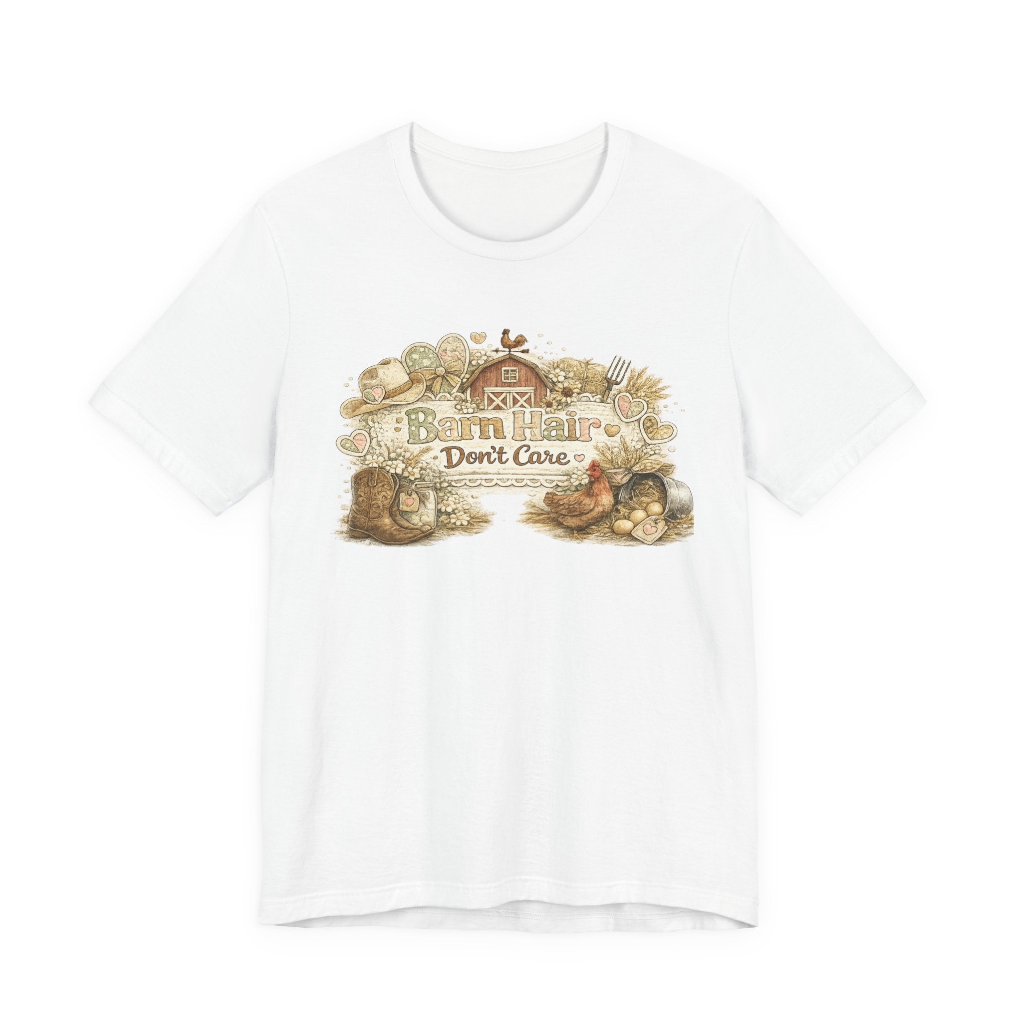Barn Hair Don't Care — Funny Horse Girl & Country Women's Tee