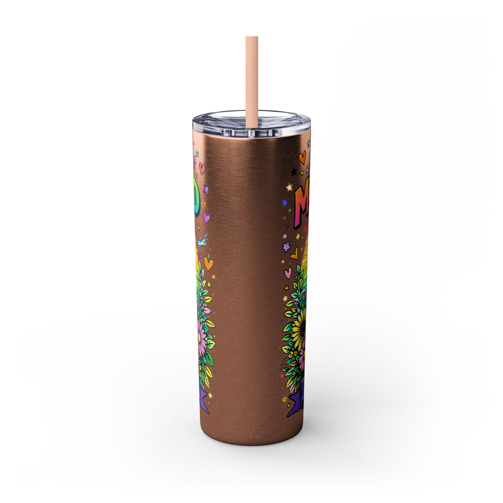 Skinny Tumbler - "Surviving Motherhood" 20oz Stainless Straw Cup