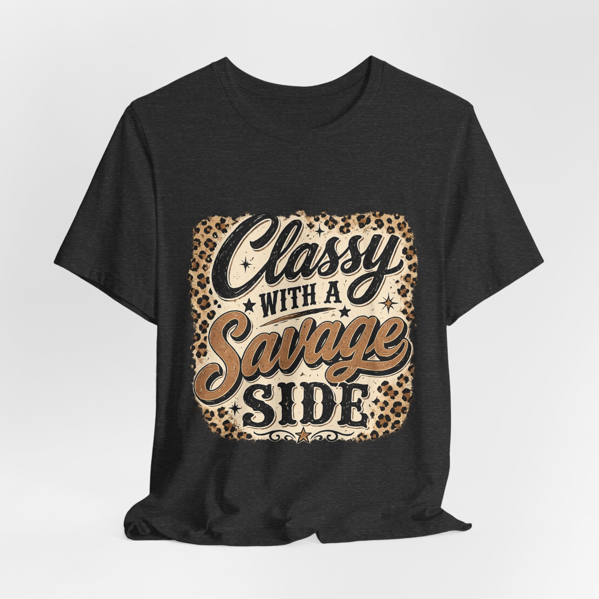 Classy with a Savage Side Leopard Graphic Tee