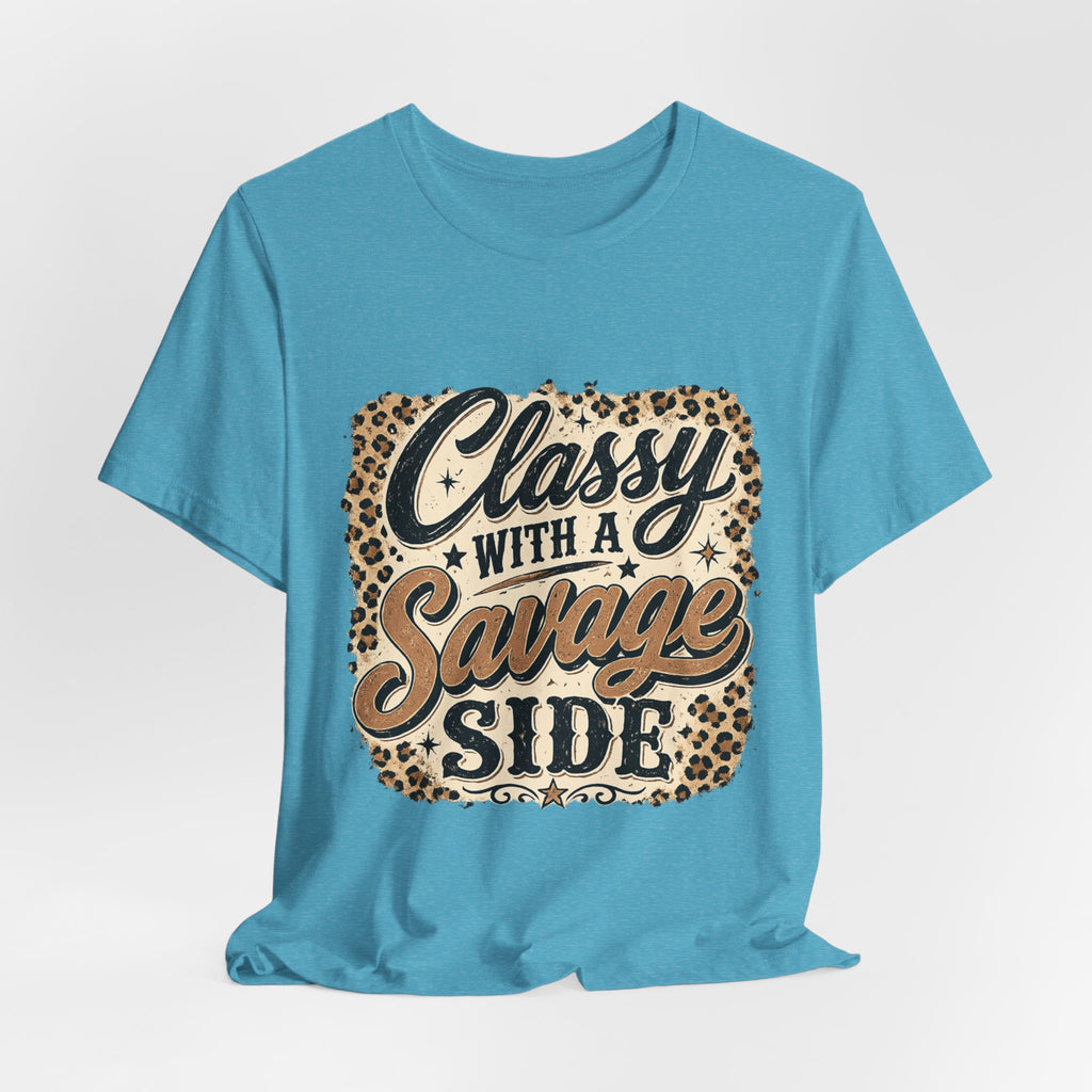 Classy with a Savage Side Leopard Graphic Tee