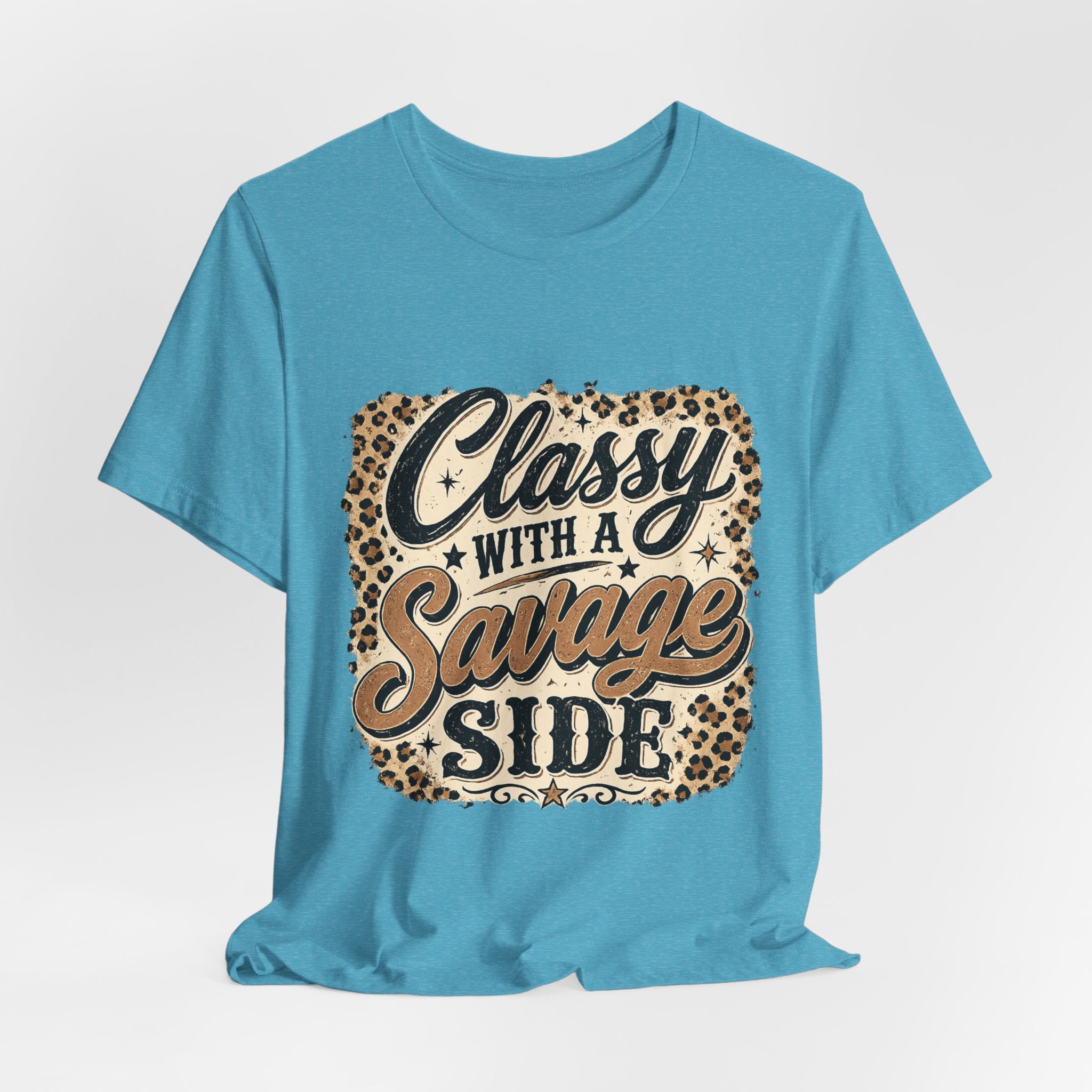 Classy with a Savage Side Leopard Graphic Tee