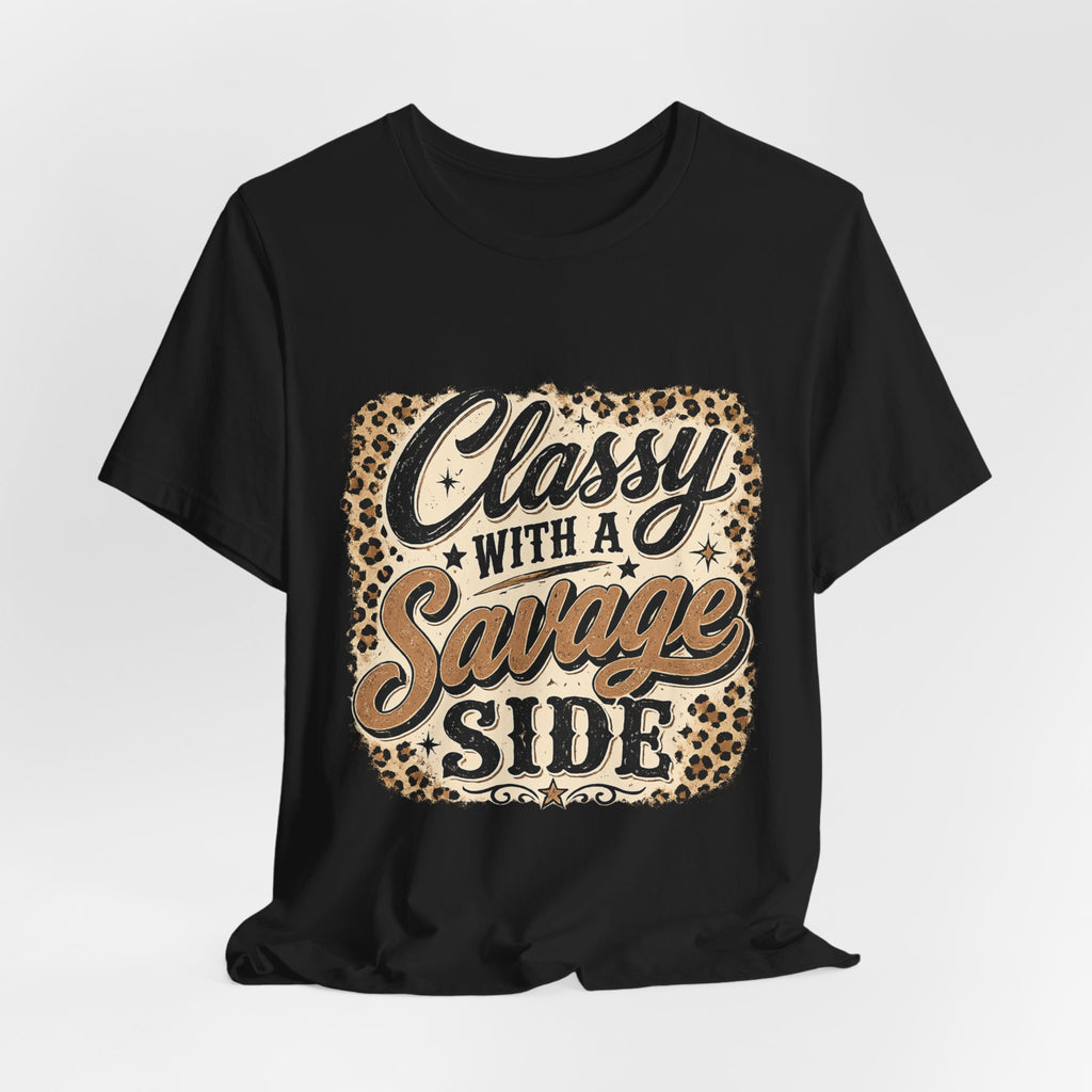 Classy with a Savage Side Leopard Graphic Tee