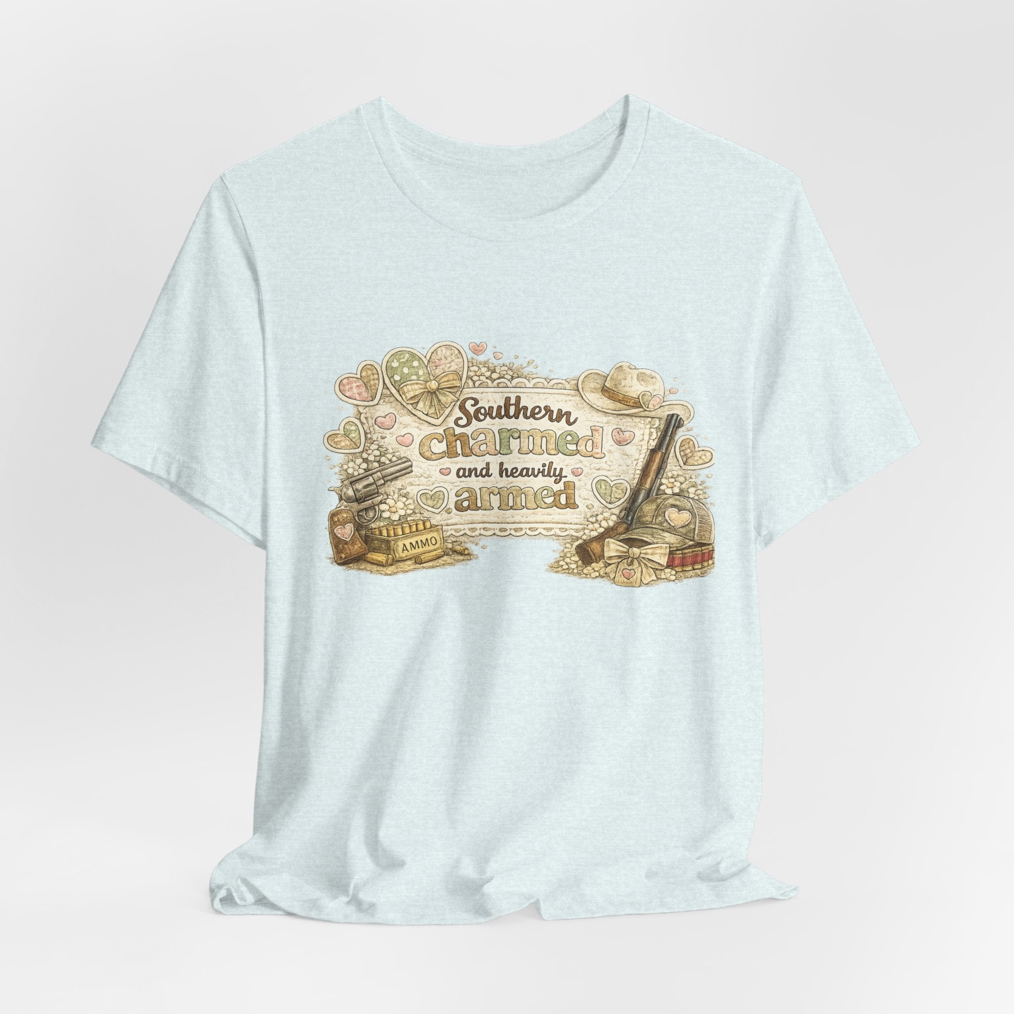 Southern Charmed and Heavily Armed — Funny Women's 2nd Amendment Tee