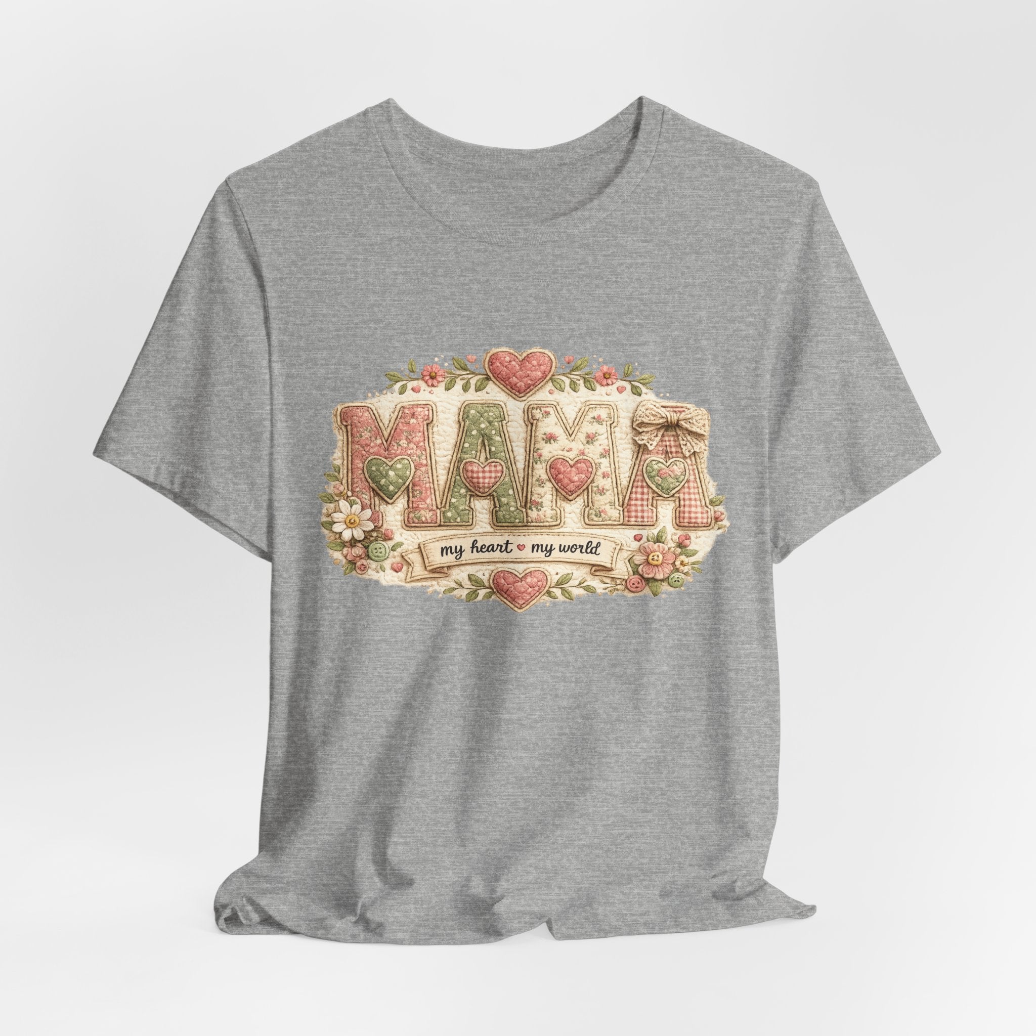 Mama — My Heart, My World | Heartfelt Mom Graphic Tee