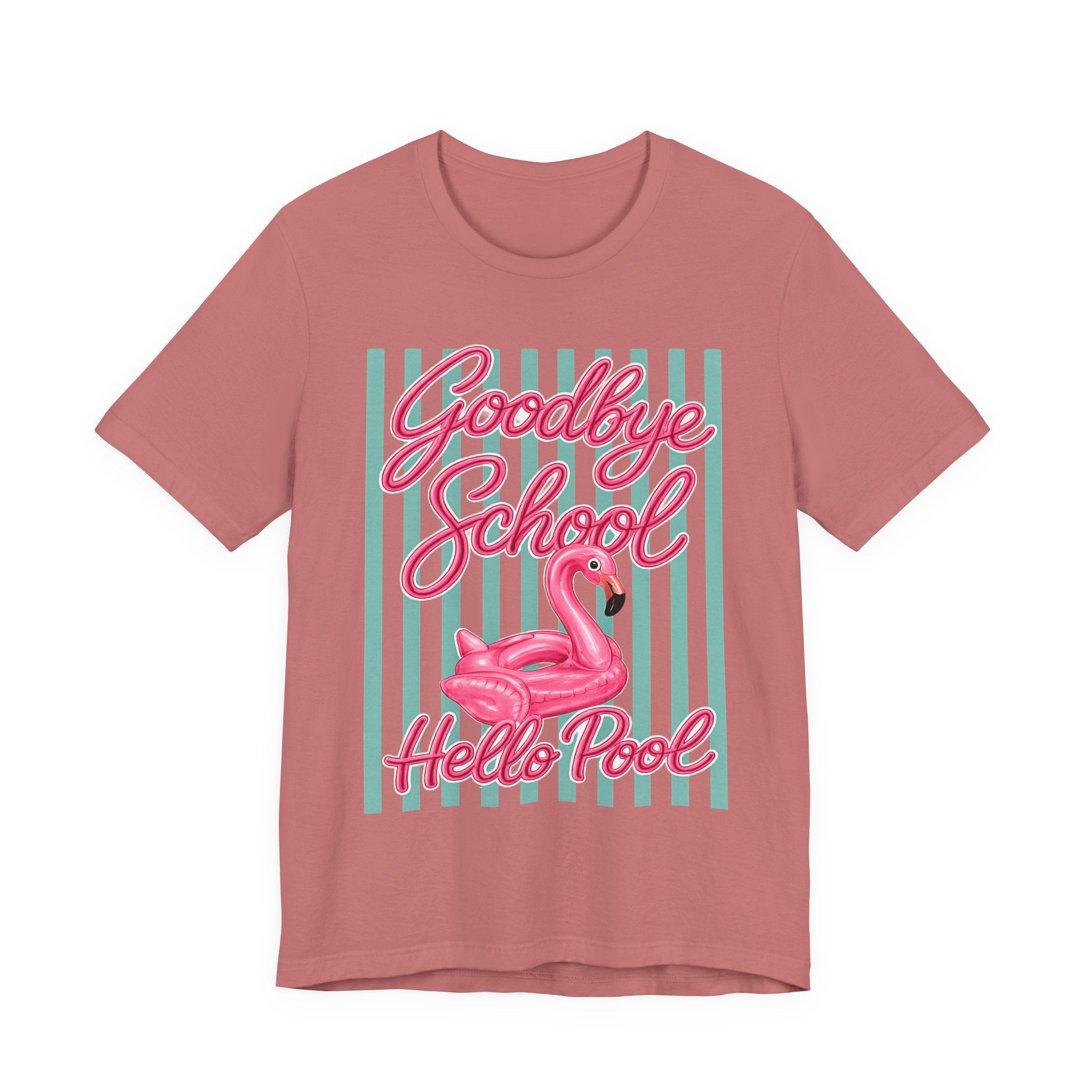 Goodbye School Hello Pool — Funny Summer Kids & Teacher Graphic Tee
