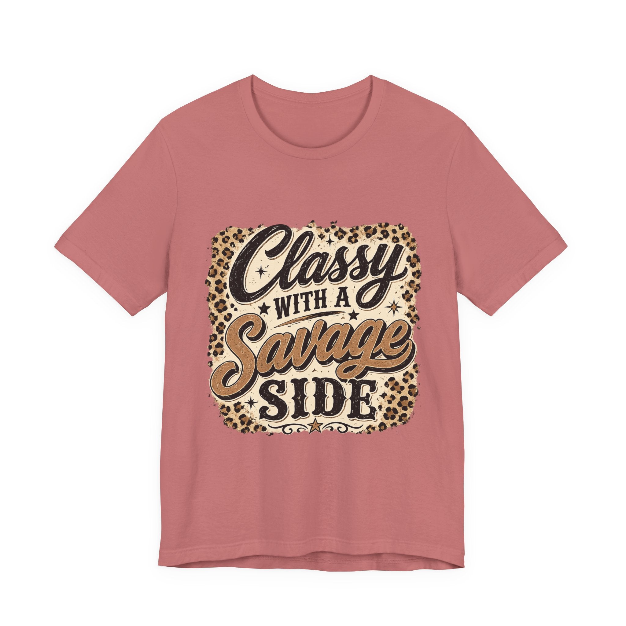 Classy with a Savage Side Leopard Graphic Tee