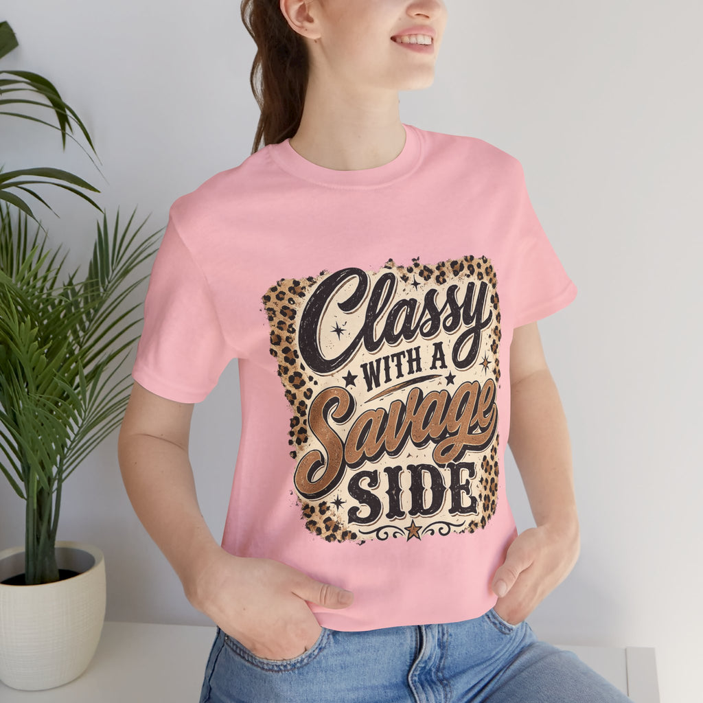 Classy with a Savage Side Leopard Graphic Tee