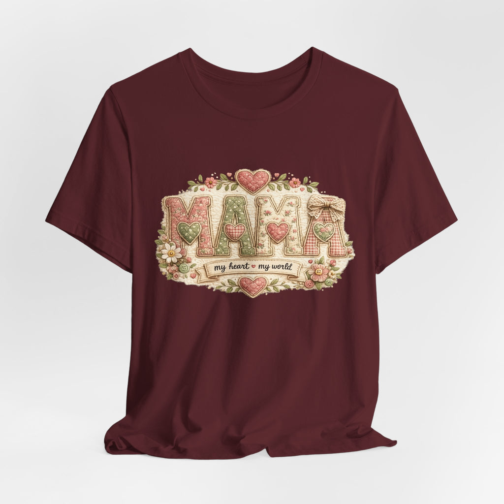 Mama — My Heart, My World | Heartfelt Mom Graphic Tee