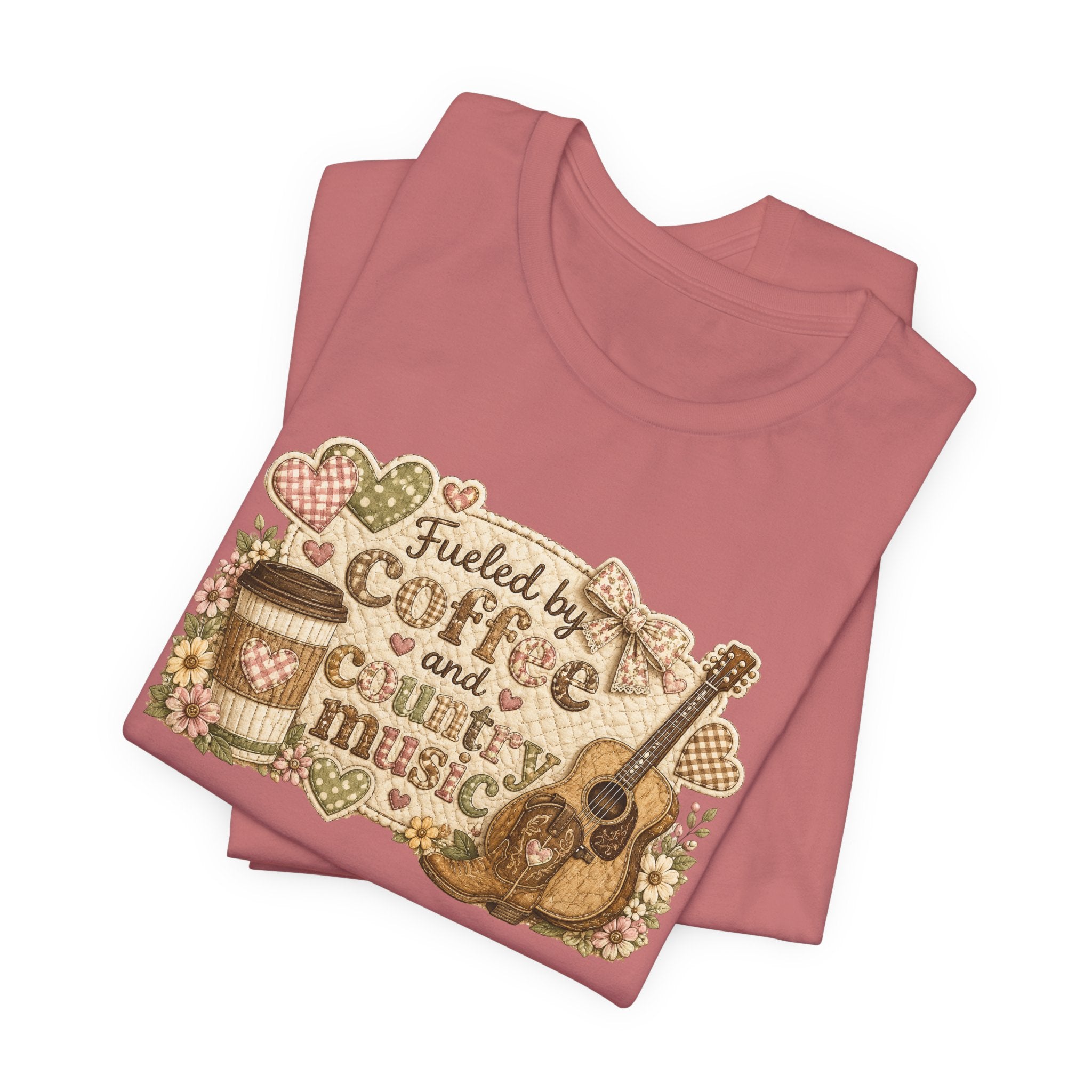 Fueled by Coffee and Country Music — Funny Women's Country Tee