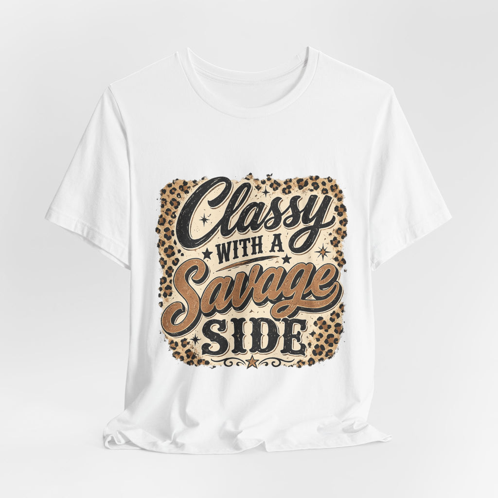 Classy with a Savage Side Leopard Graphic Tee